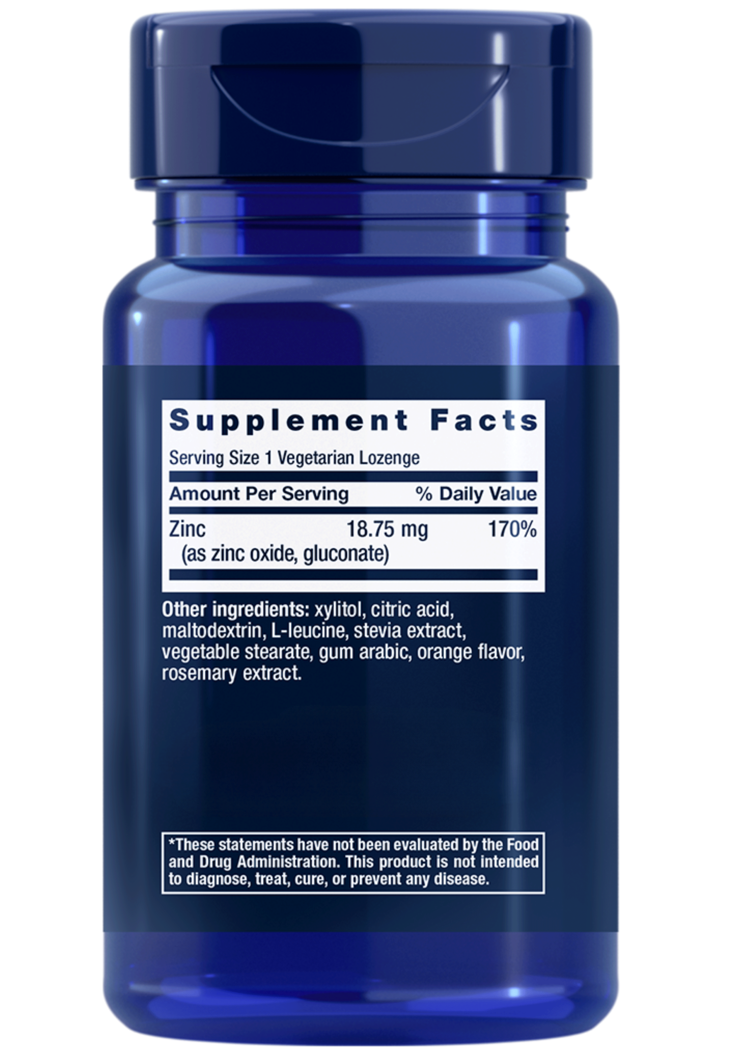 Life Extension Zinc Lozenges Ingredients