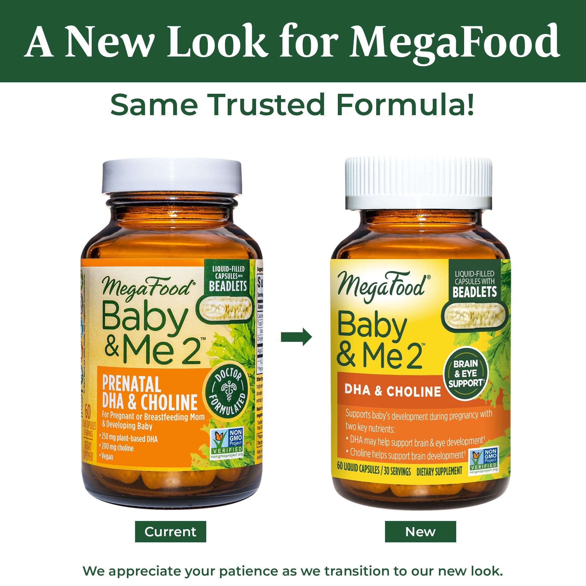 MegaFood Baby & Me 2 Prenatal DHA & Choline