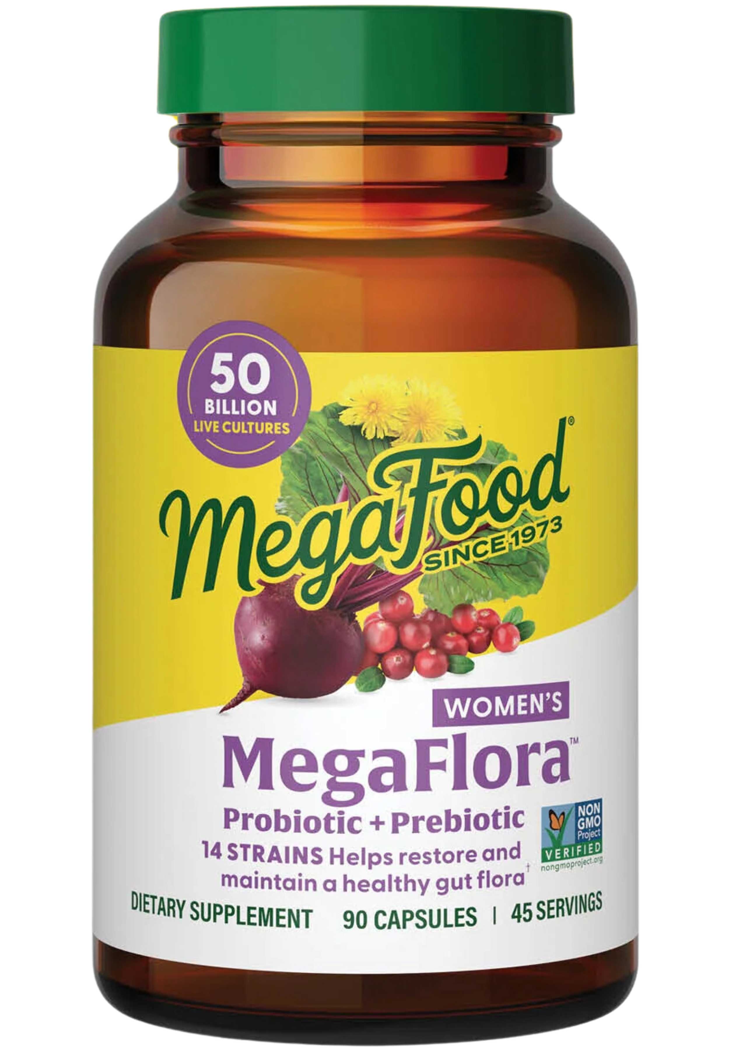 MegaFood MegaFlora Women's Probiotic + Prebiotic