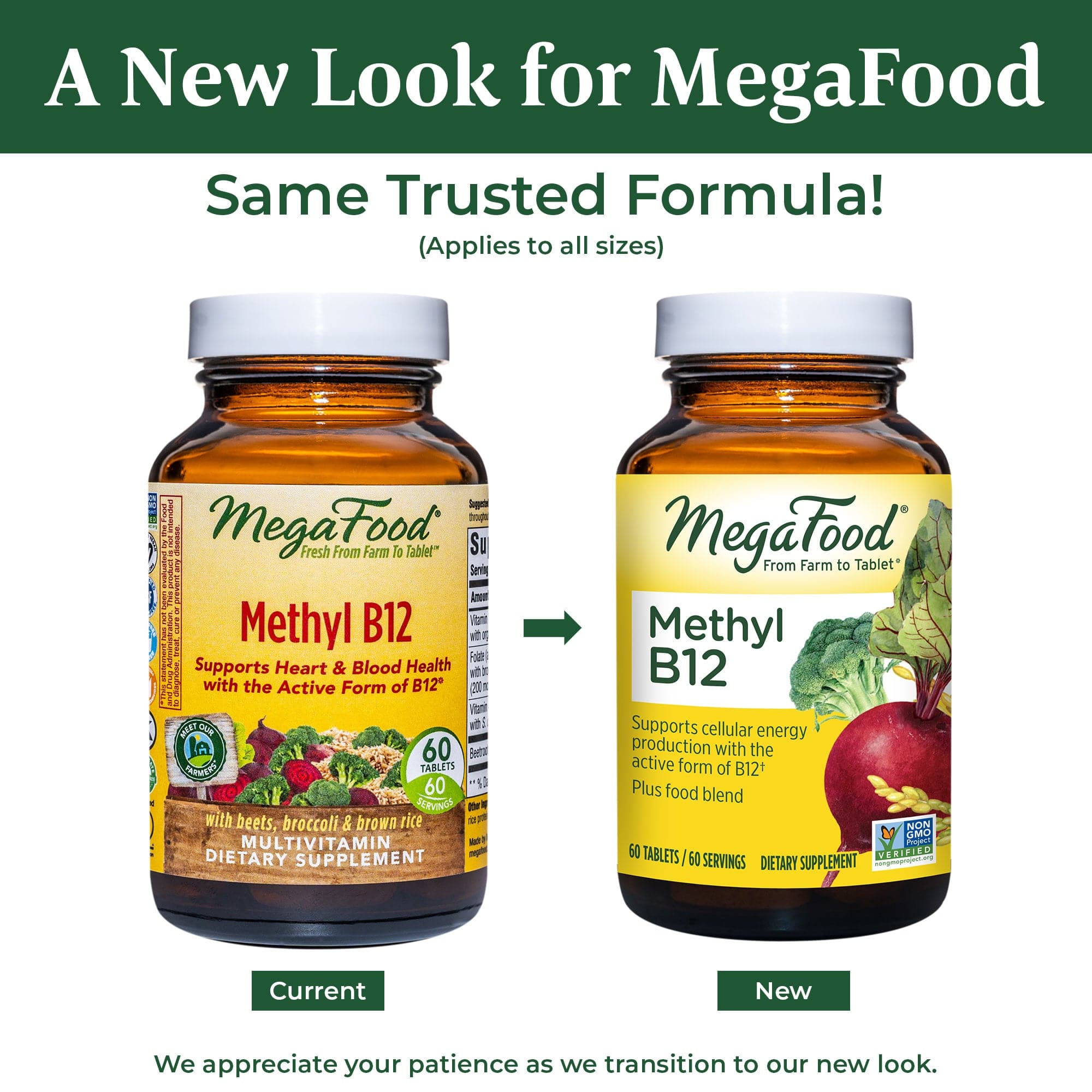 MegaFood Methyl B12 New Look