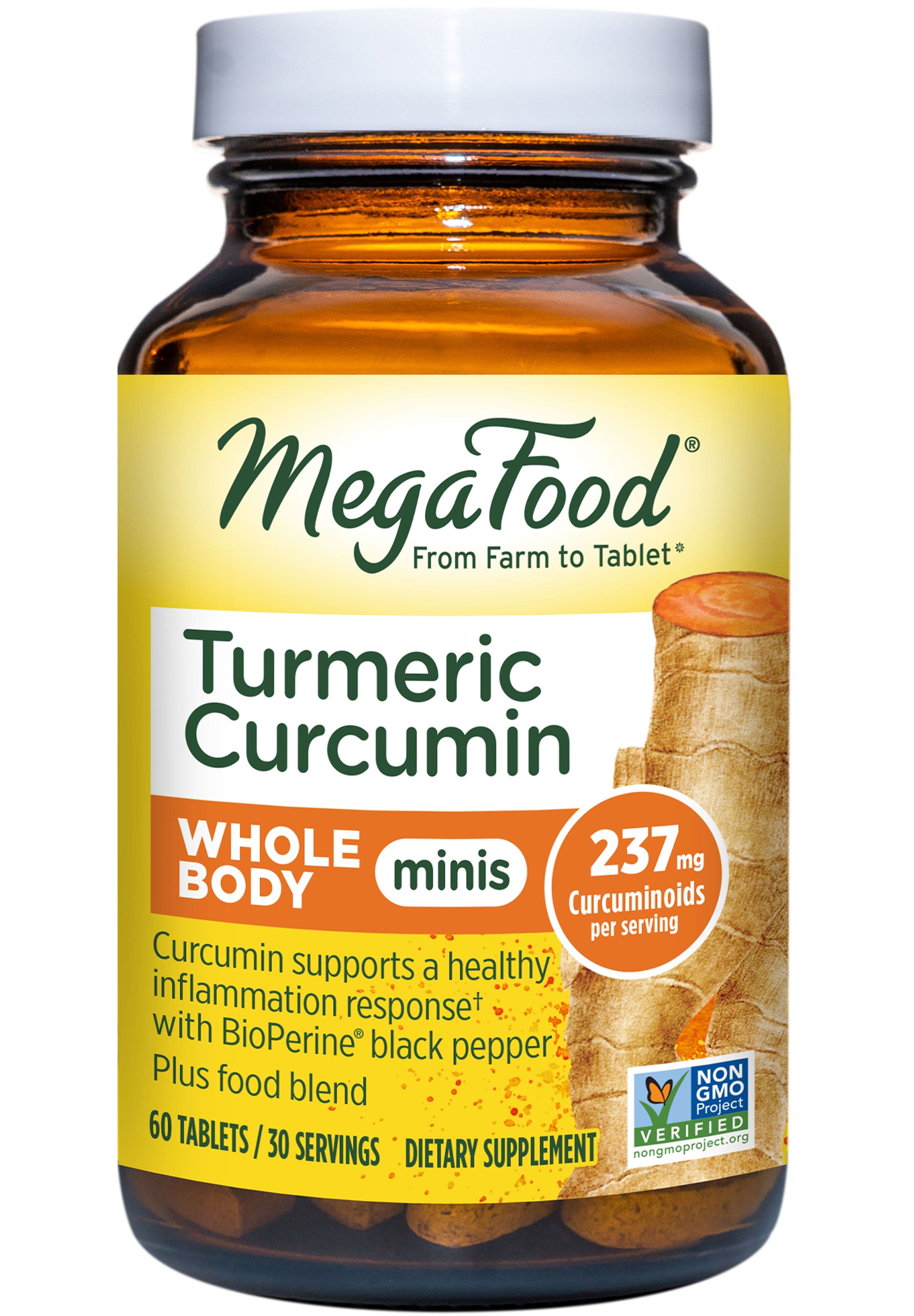 MegaFood Turmeric Curcumin Minis - Whole Body