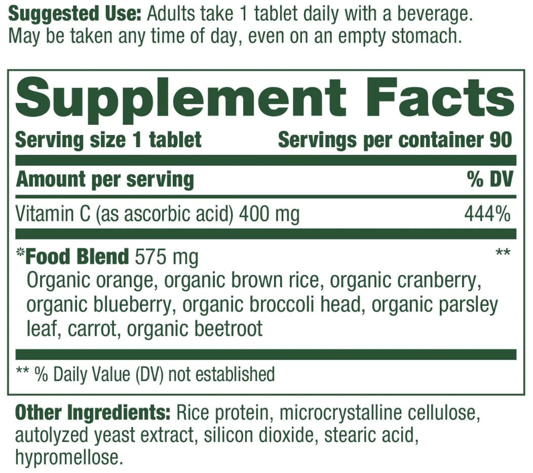 MegaFood Ultra C-400mg Ingredients