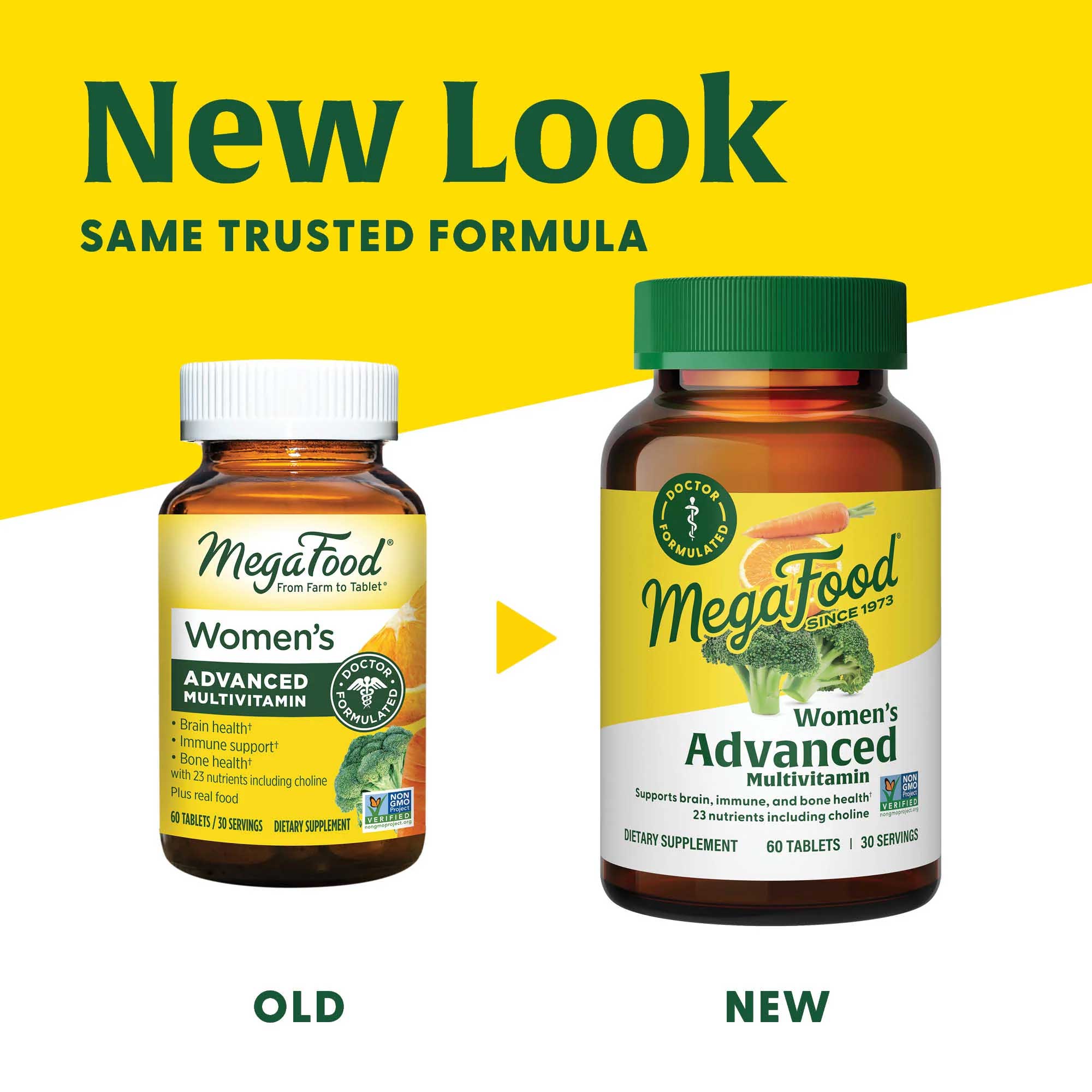 MegaFood Women's Advanced Multivitamin (Formerly Multi For Women) New Look