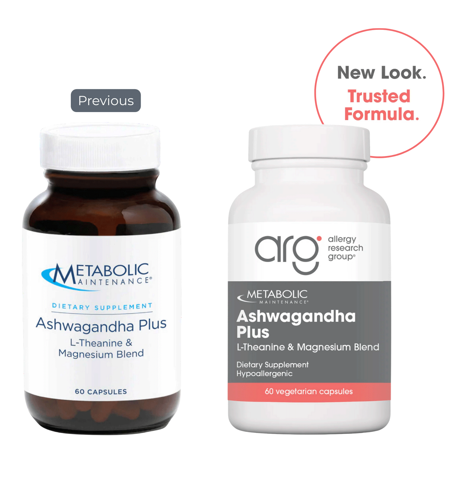 Allergy Research Group Ashwagandha Plus (Formerly Metabolic Maintenance) New Look