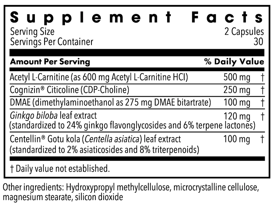 Metabolic Maintenance Brain Cell Support ingredients