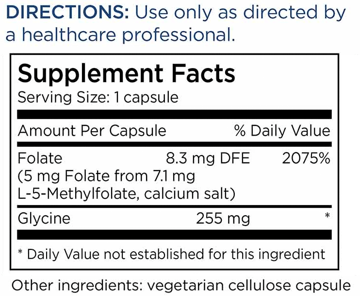 Metabolic Maintenance L-Methylfolate Ingredients