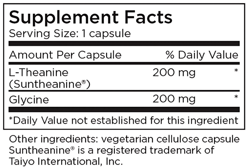 Metabolic Maintenance L-Theanine Ingredients