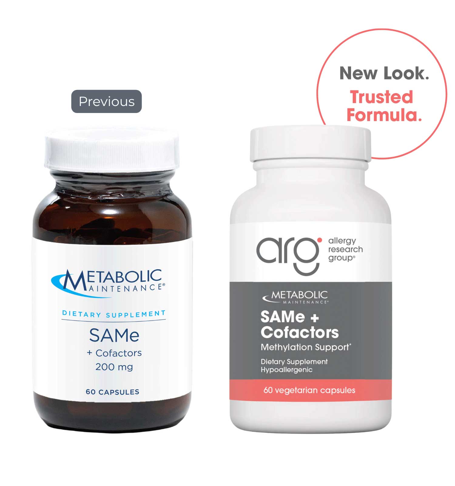 Allergy Research Group SAMe + Cofactors (Formerly Metabolic Maintenance) New Look