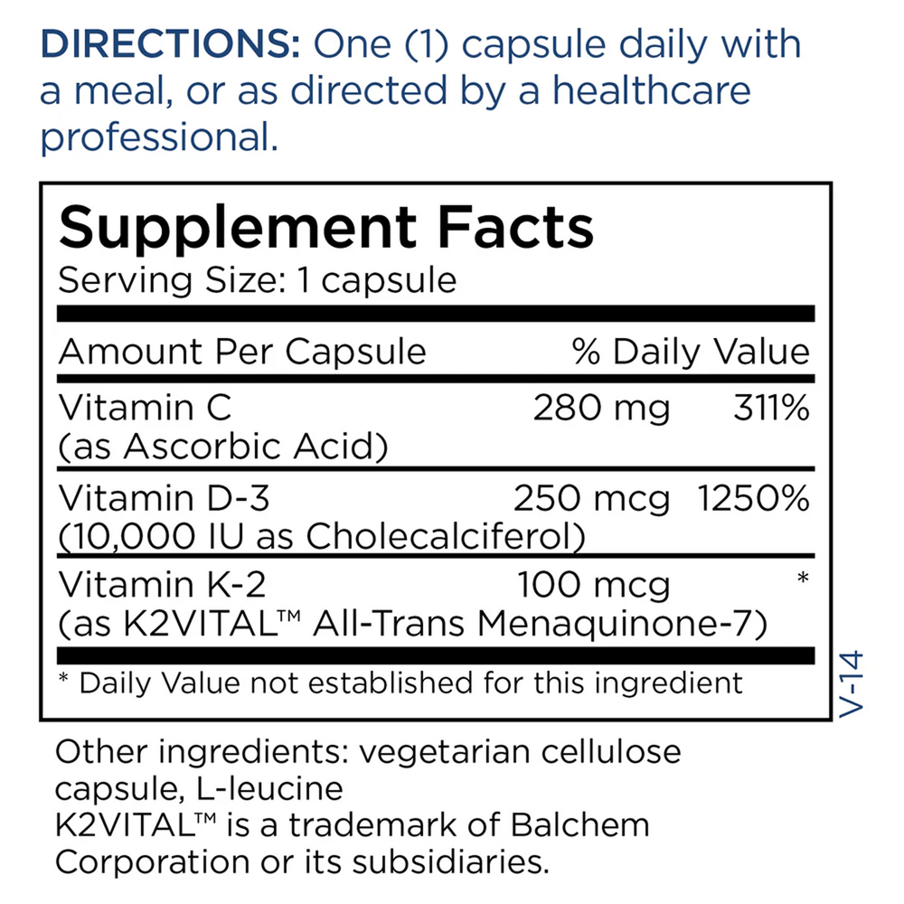 Metabolic Maintenance Vitamin D-3 Ingredients