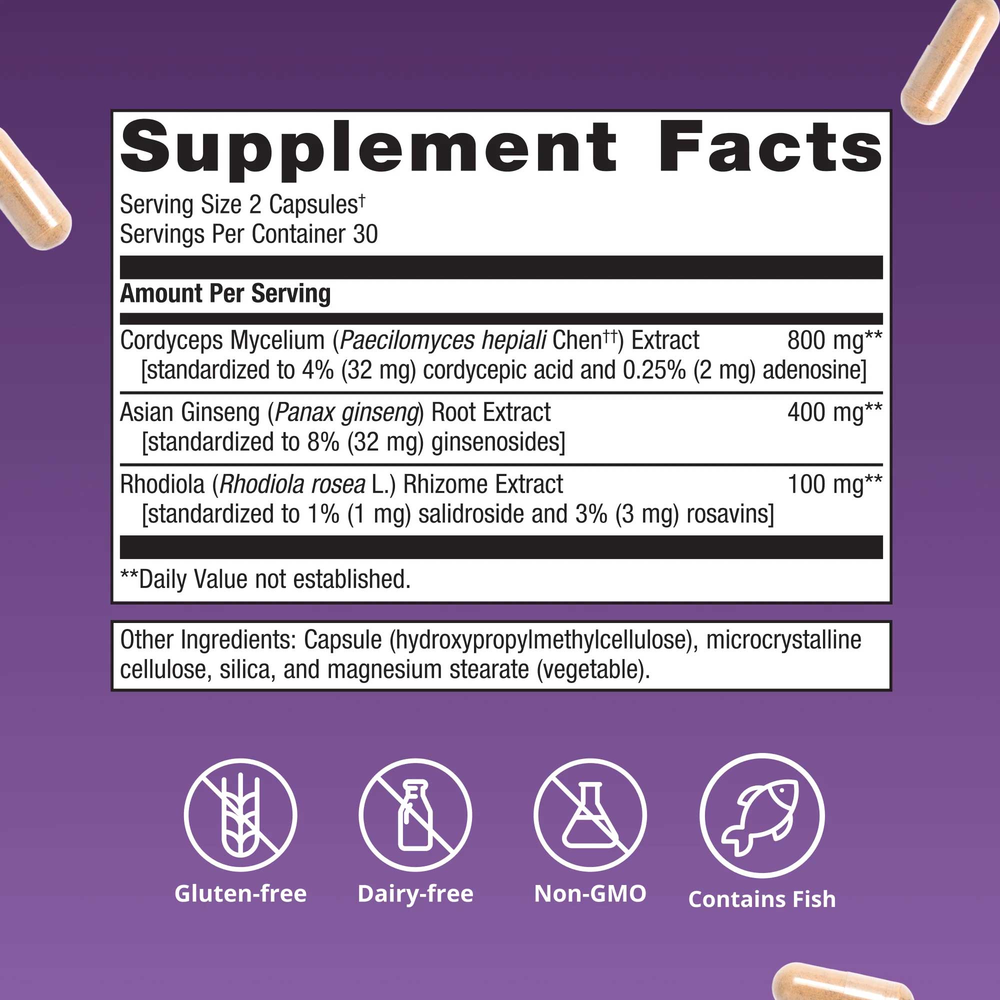 Metagenics Adreset Ingredients
