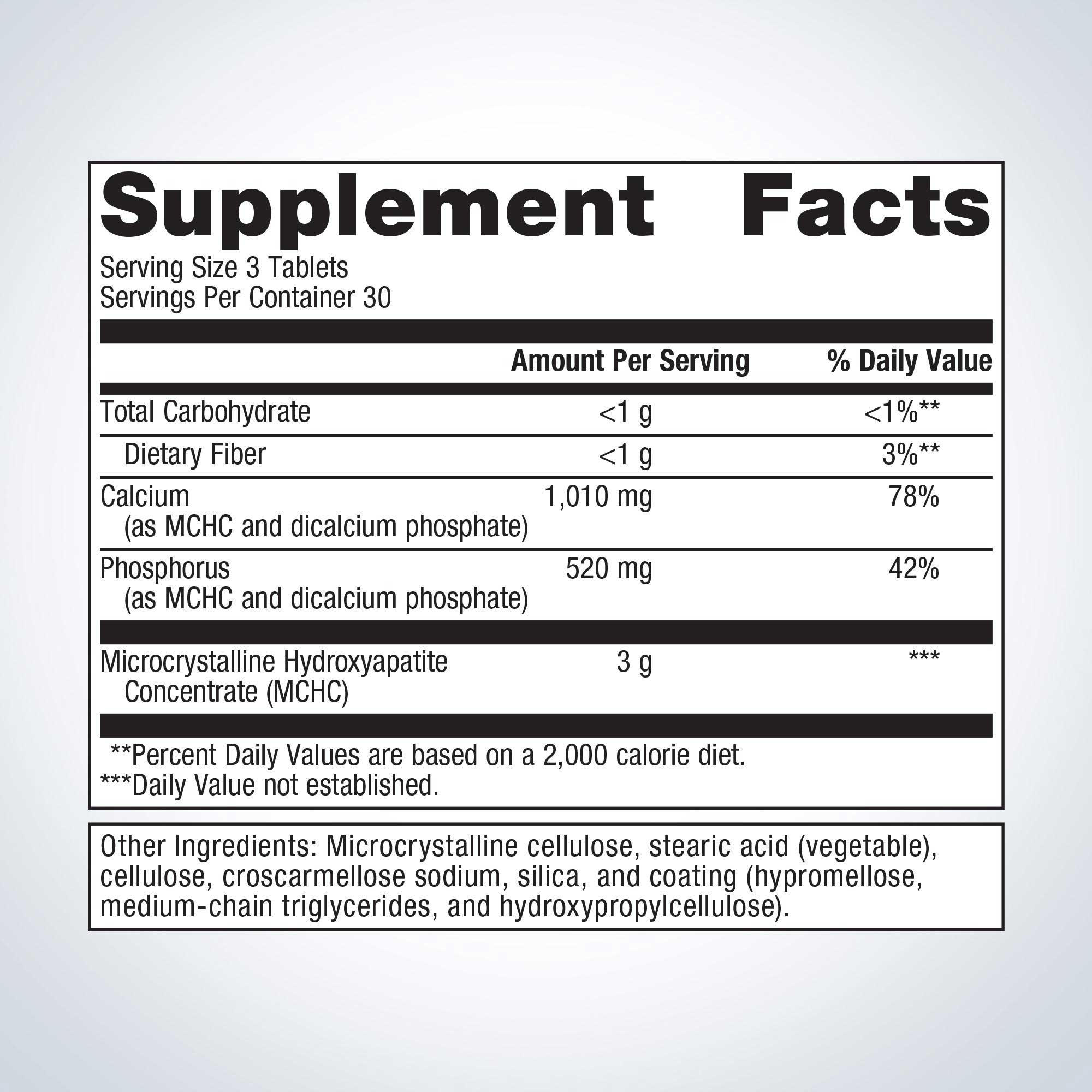 Metagenics Bone Builder Extra Strength Ingredients