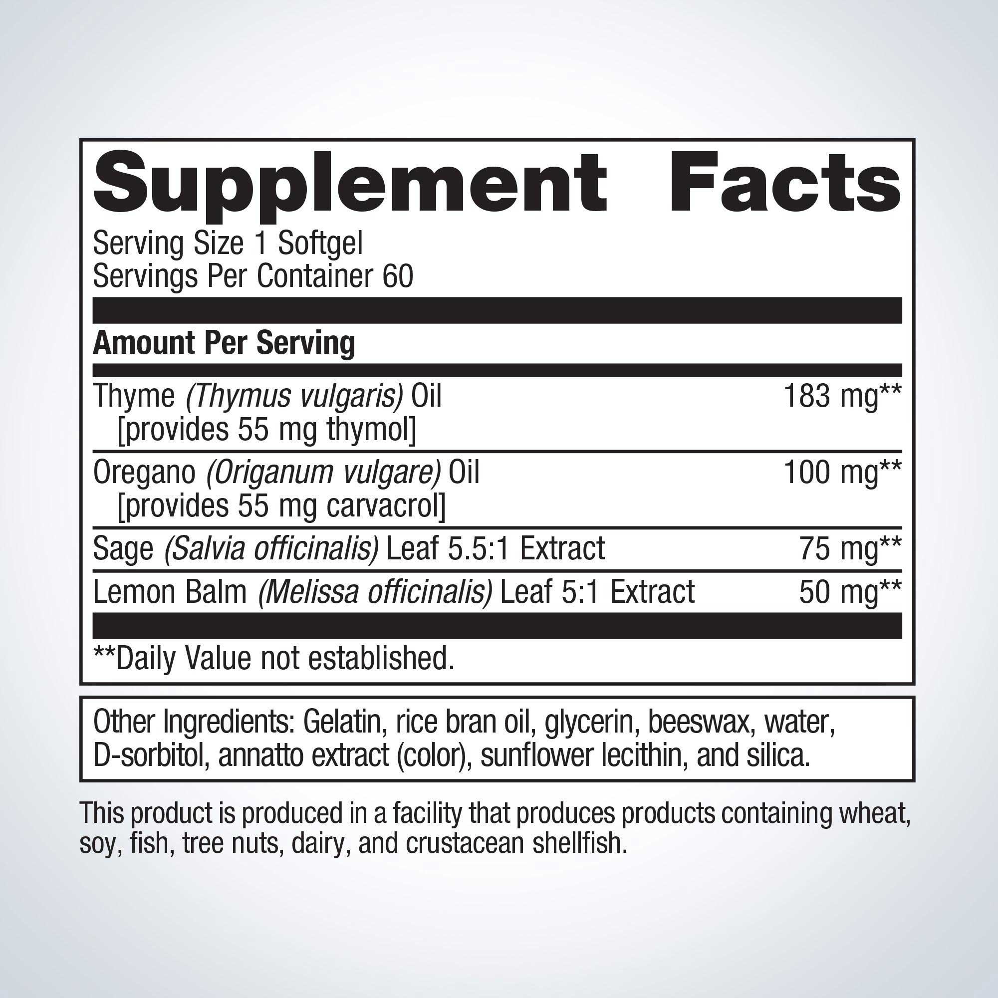 Metagenics Candibactin-AR Ingredients