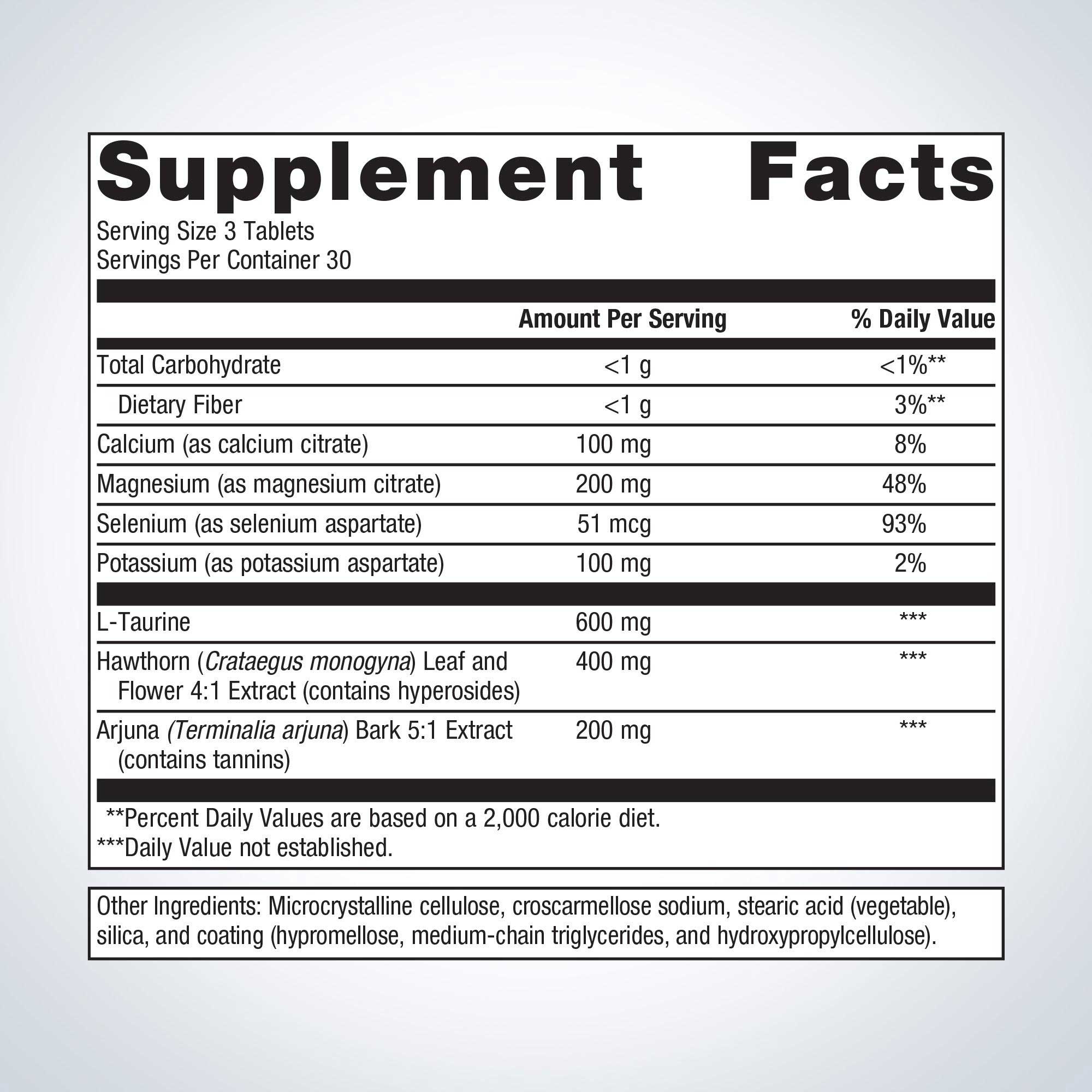 Metagenics Cardiogenics Intensive Care Ingredients