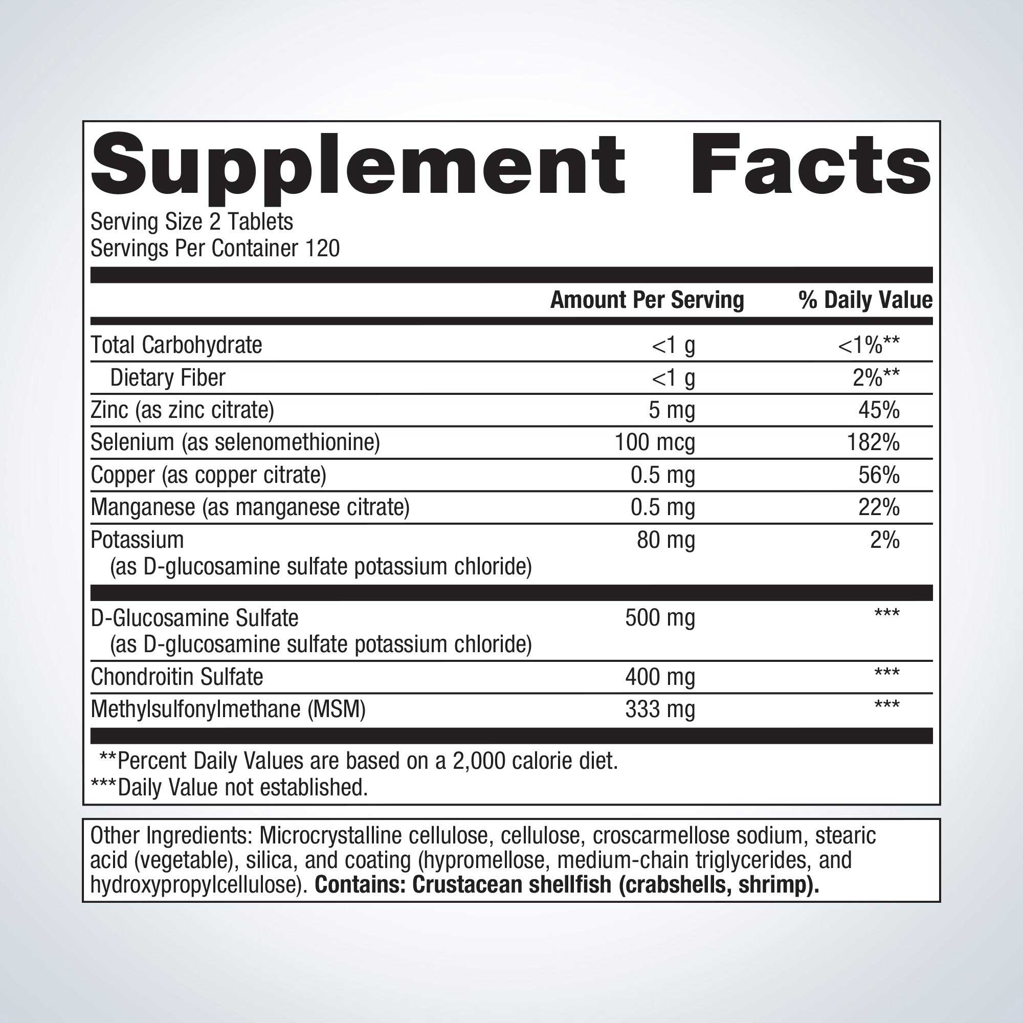 Metagenics ChondroCare Ingredients