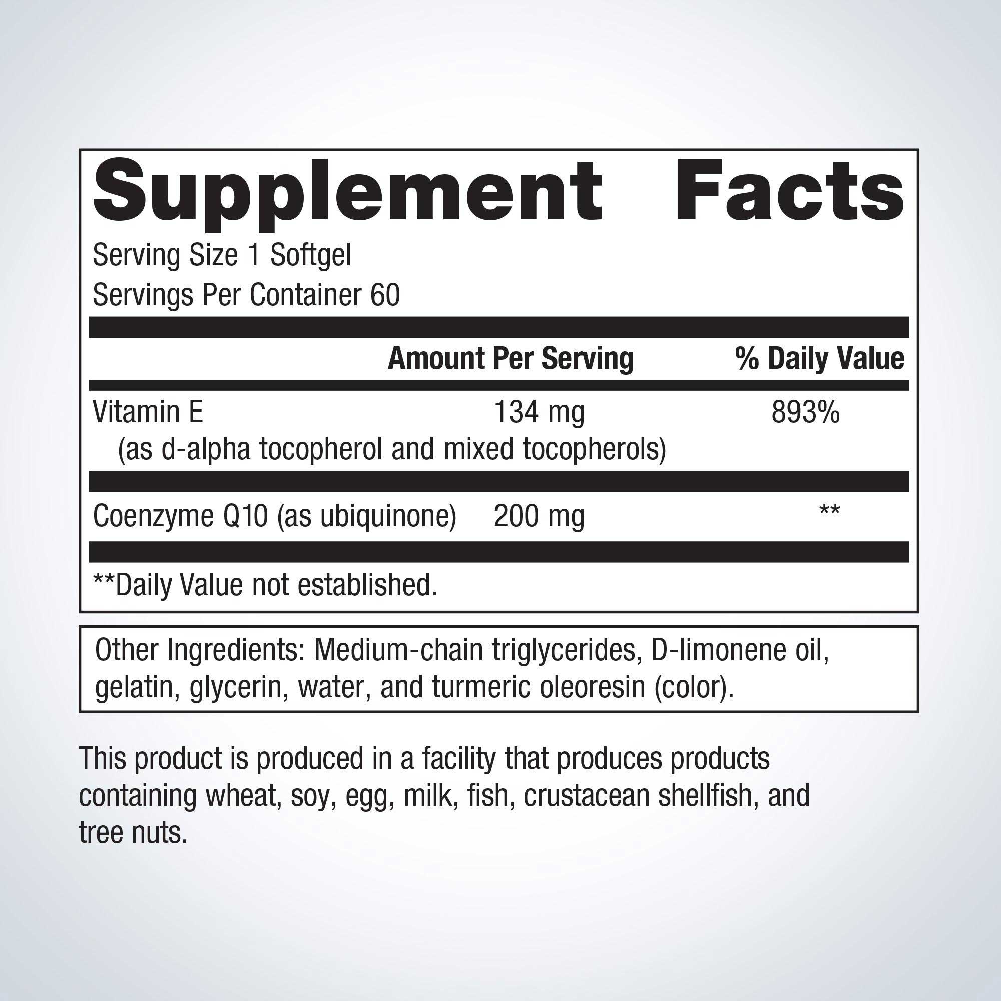 Metagenics CoQ10 ST 200 mg Ingredients