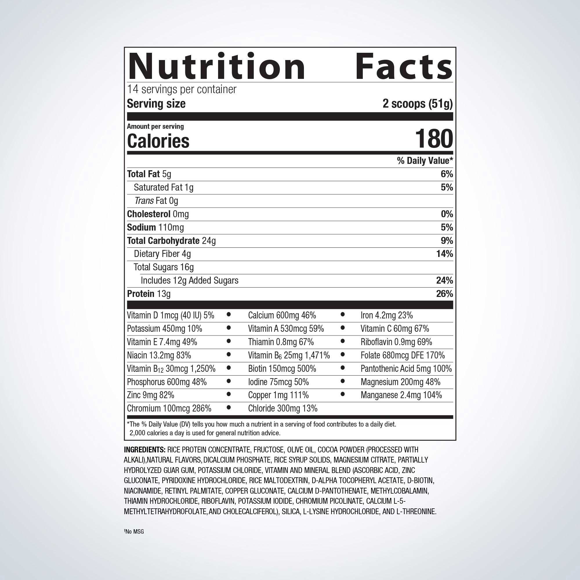 Metagenics Essential Nutrition Shake Ingredients