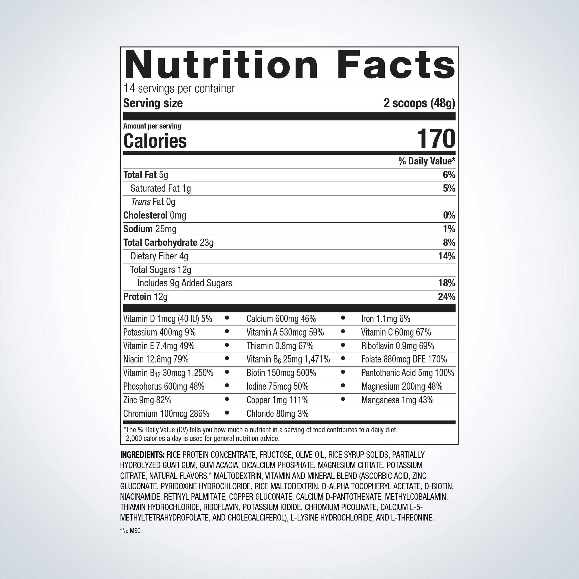 Metagenics Essential Nutrition Shake Ingredients