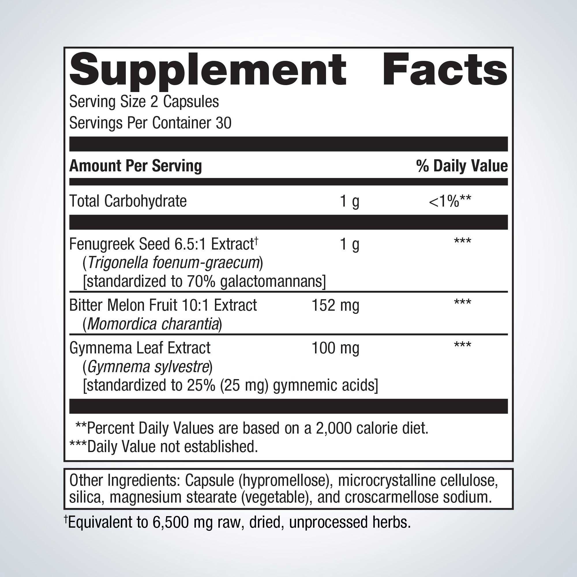 Metagenics Fenugreek Plus Ingredients