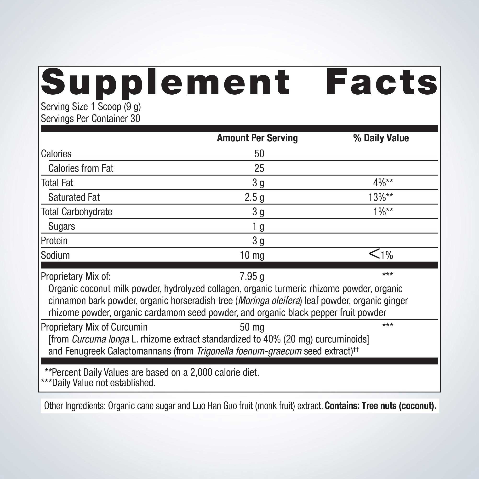Metagenics Golden Fusion Ingredients