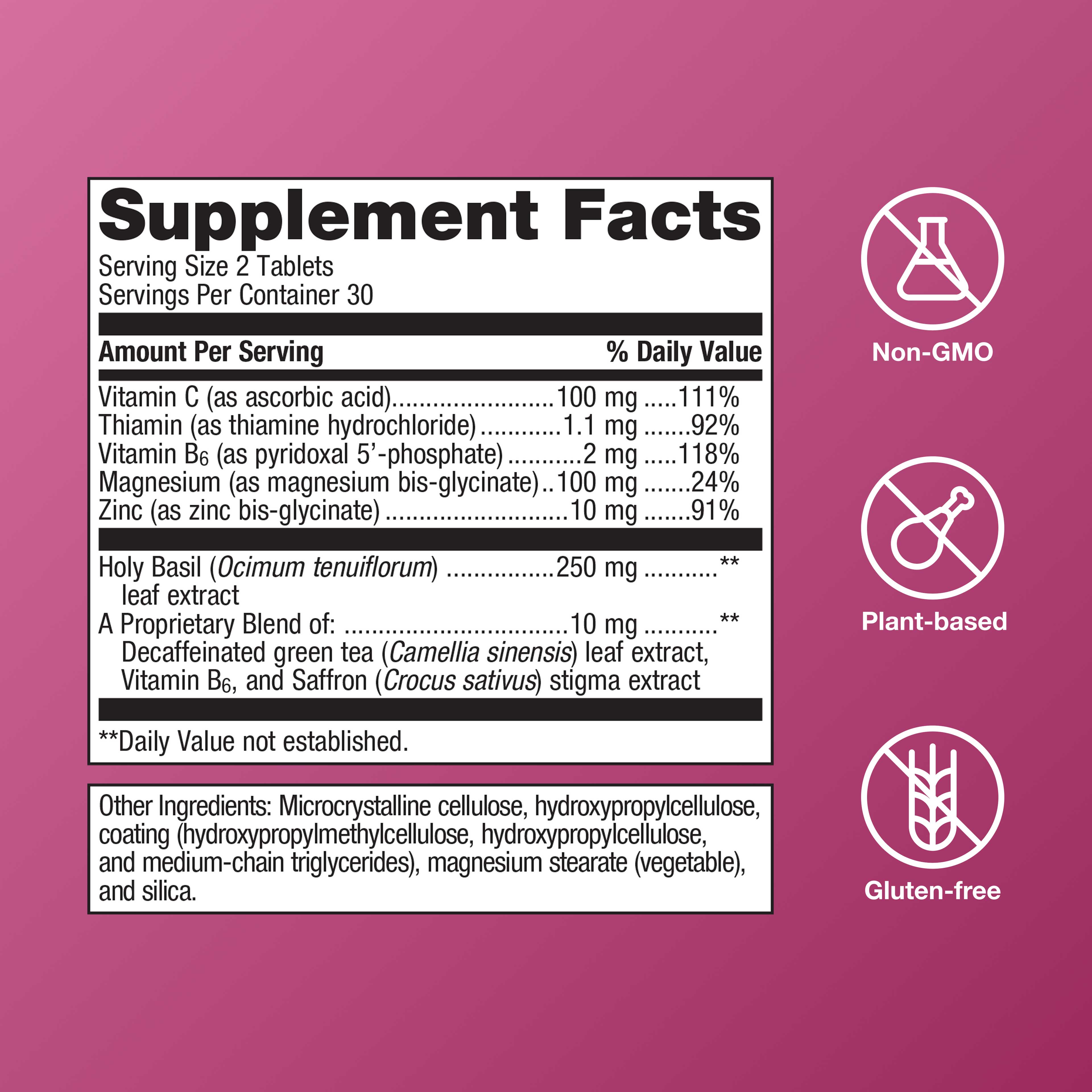 Metagenics HerWellness Recharge Overnight Ingredients