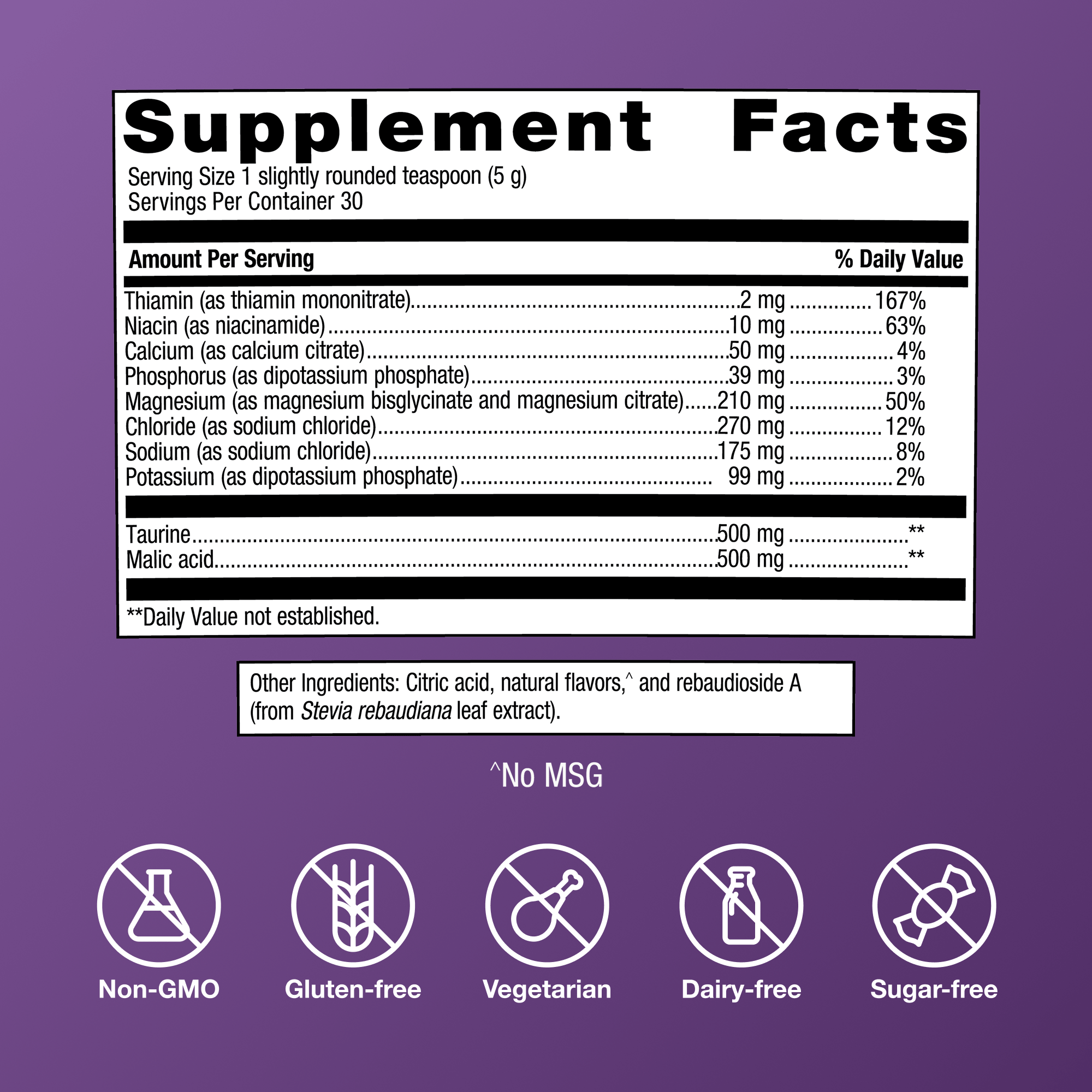 Metagenics MagActive Magnesium Muscle Powder Ingredients