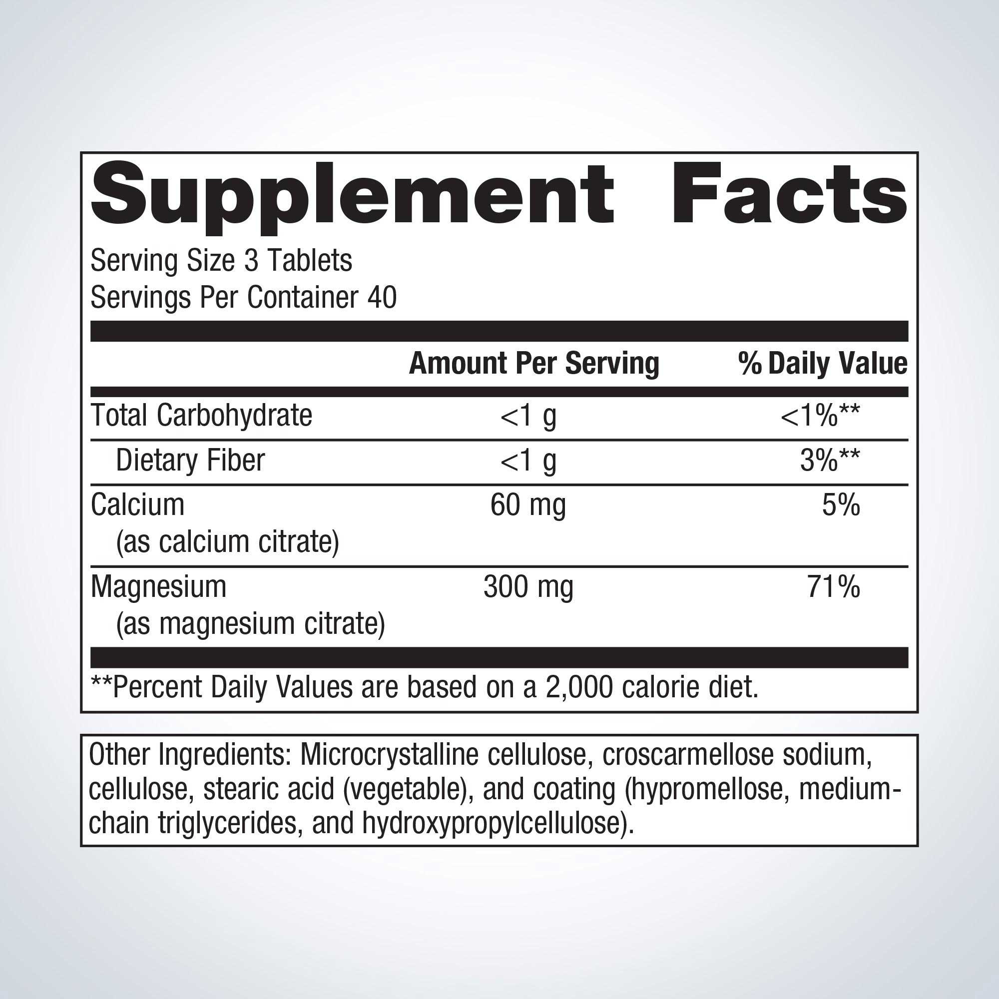 Metagenics Magnesium Citrate Ingredients