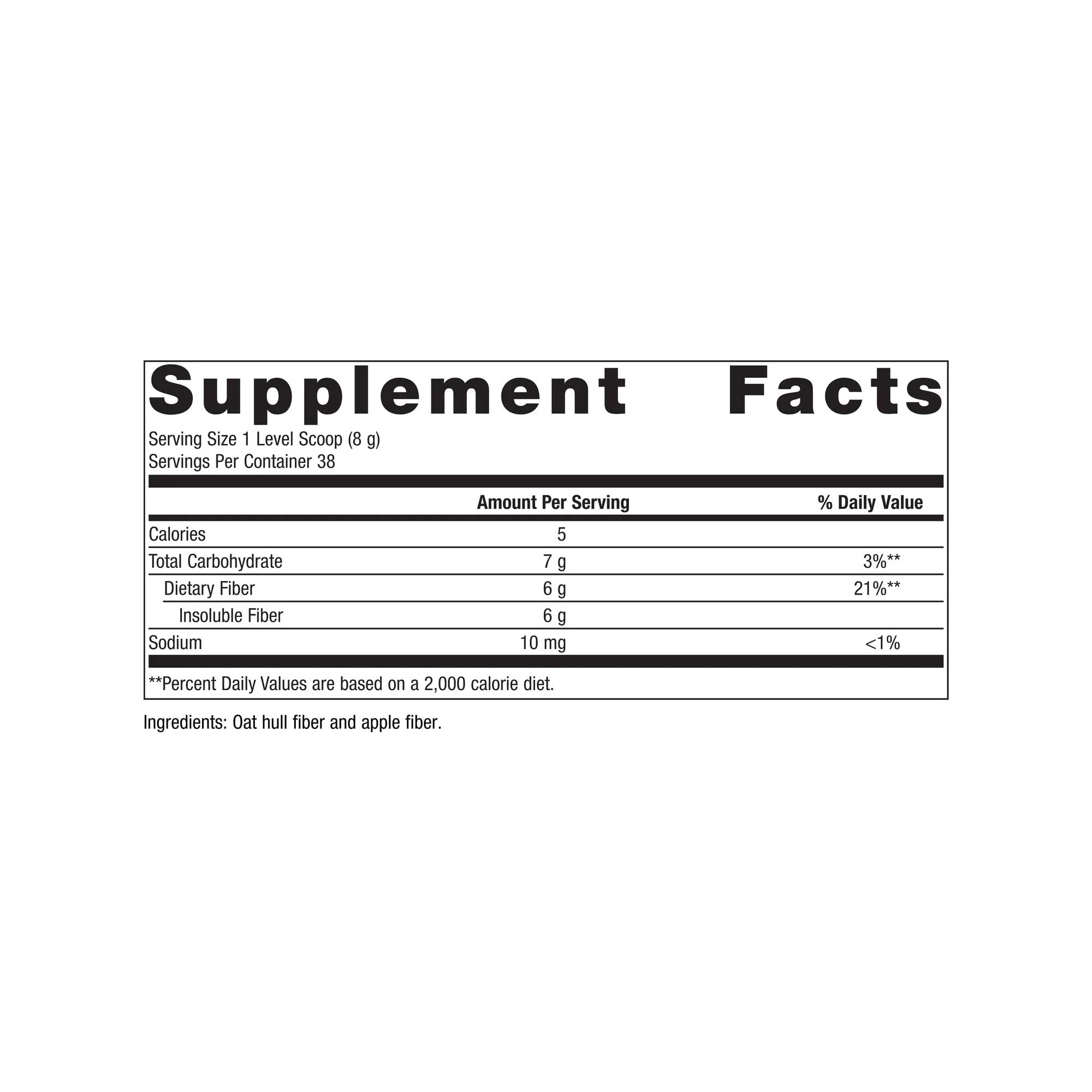 Metagenics MetaFiber Ingredients