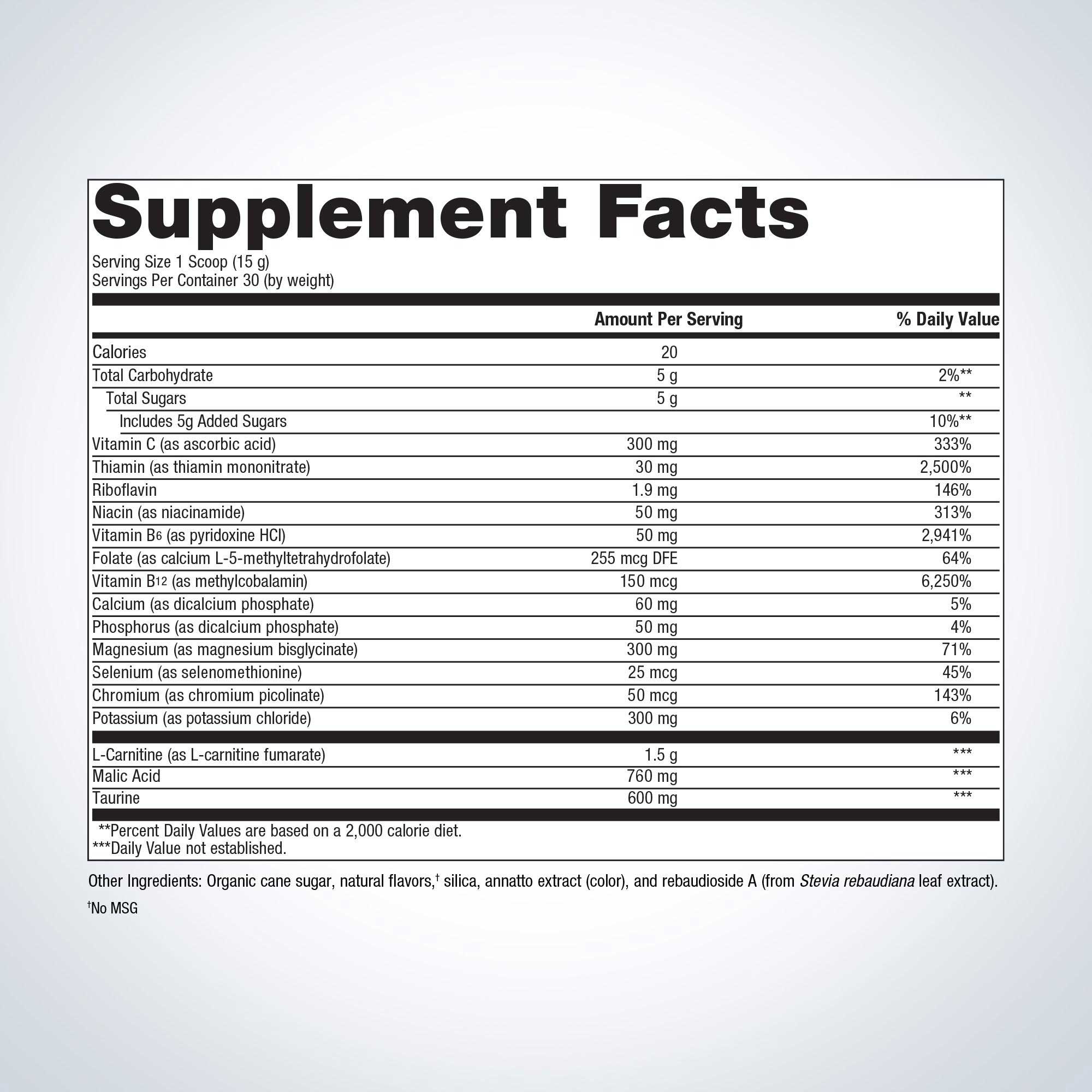 Metagenics MitoVive Ingredients