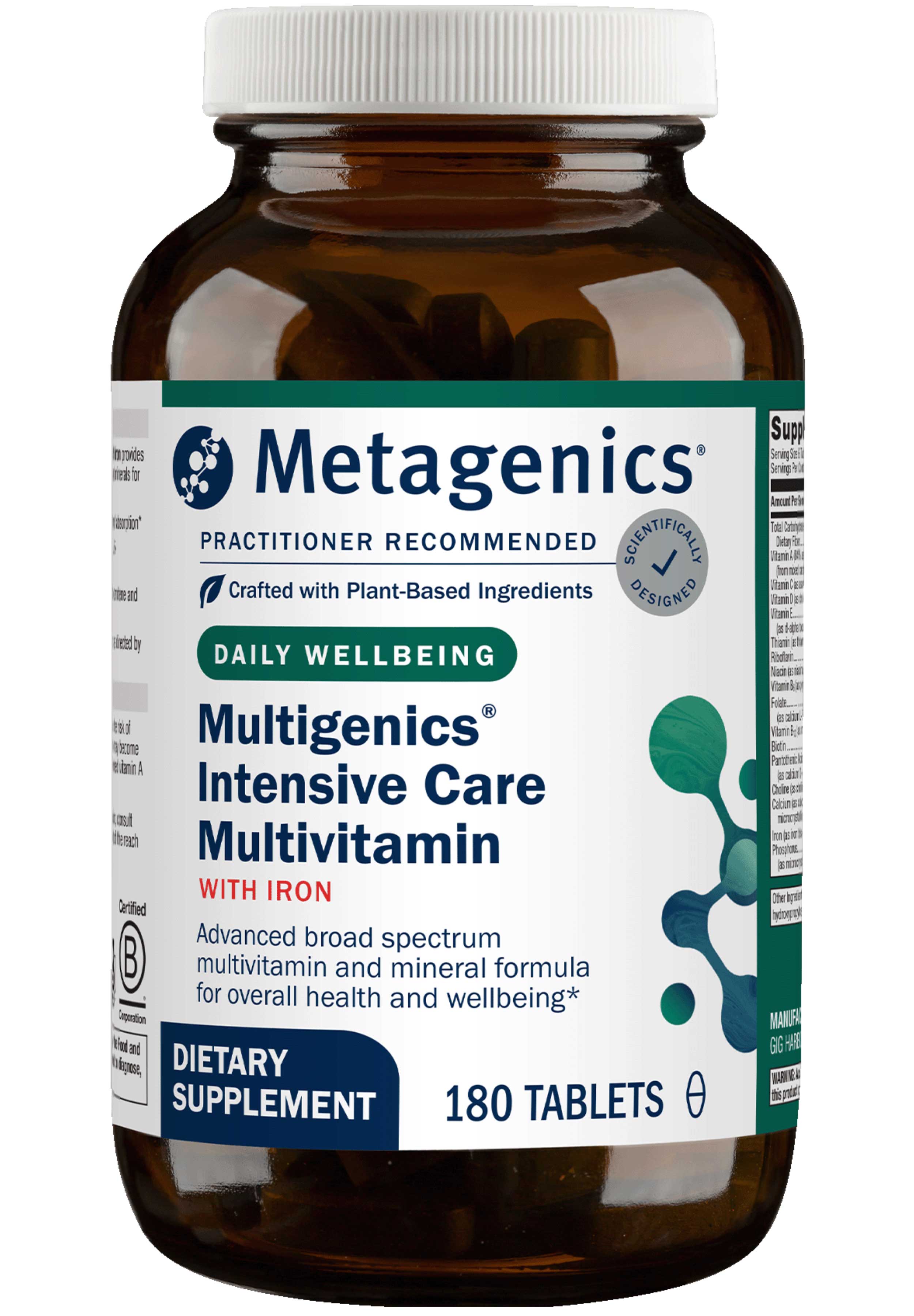Metagenics Multigenics Intensive Care Multivitamin with Iron