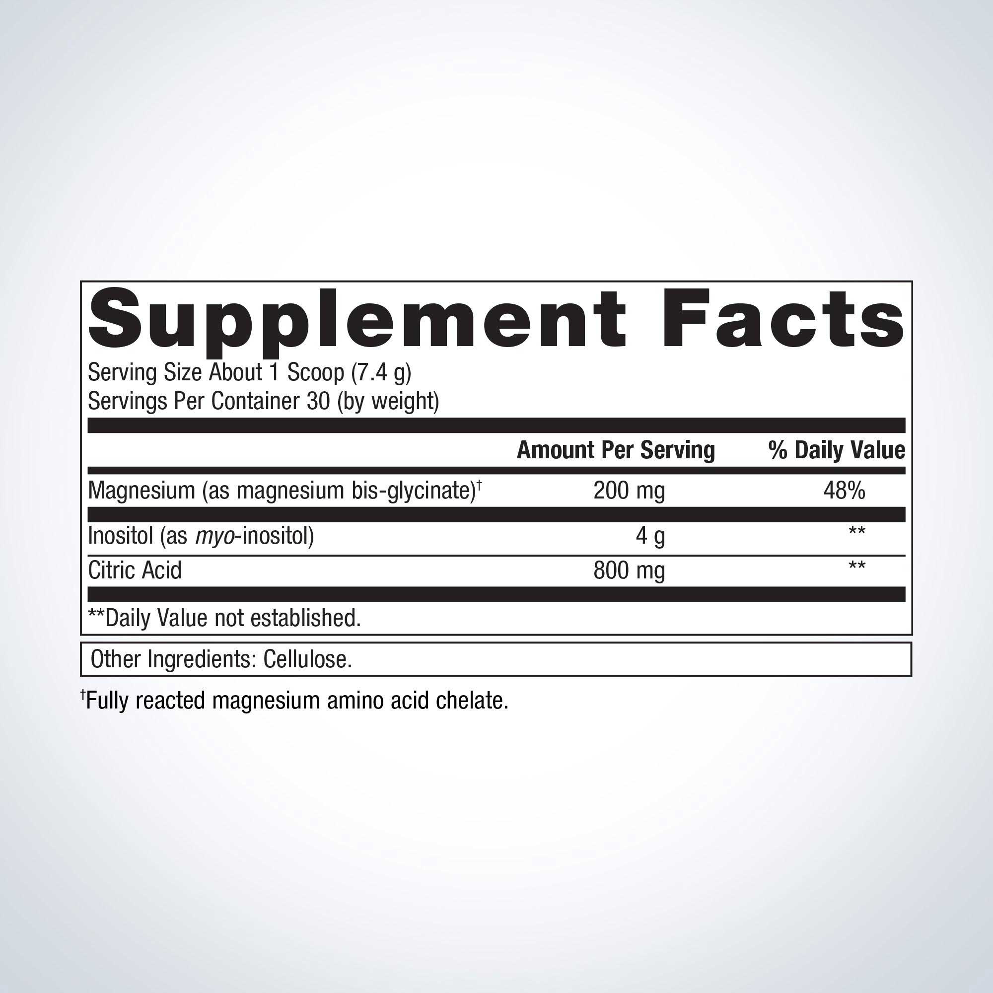 Metagenics Myo-Inositol Plus Ingredients
