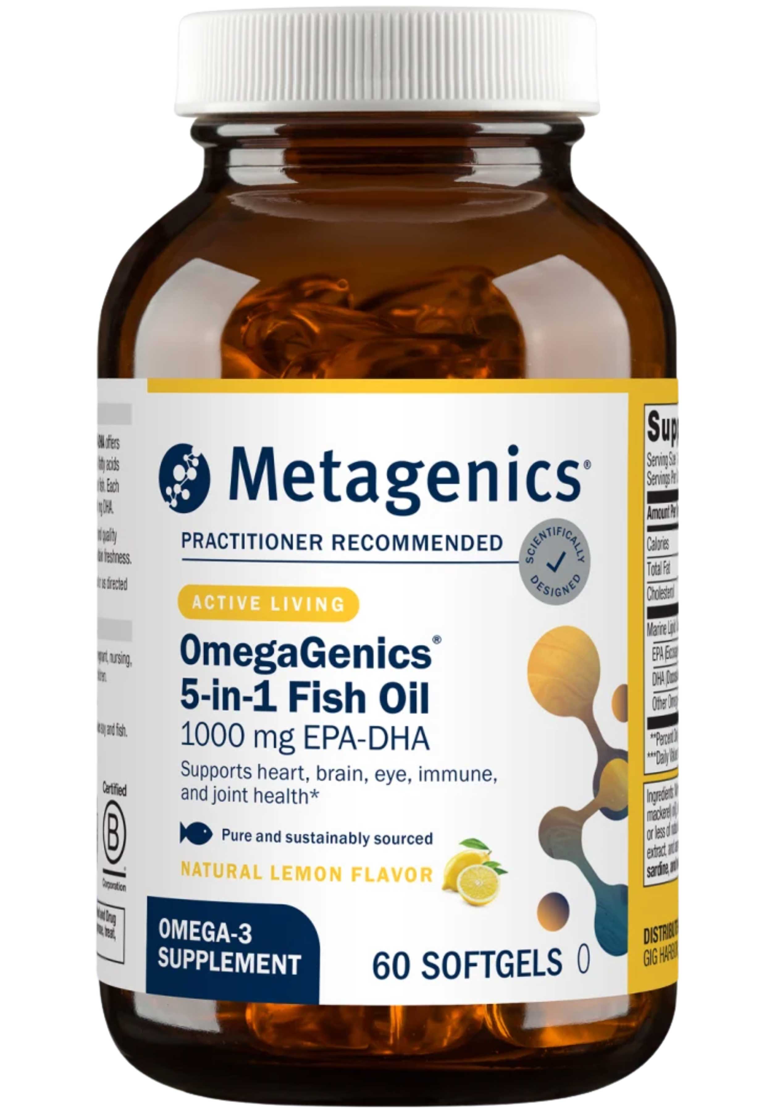 Metagenics OmegaGenics 5-in-1 Fish Oil 1000 mg EPA-DHA