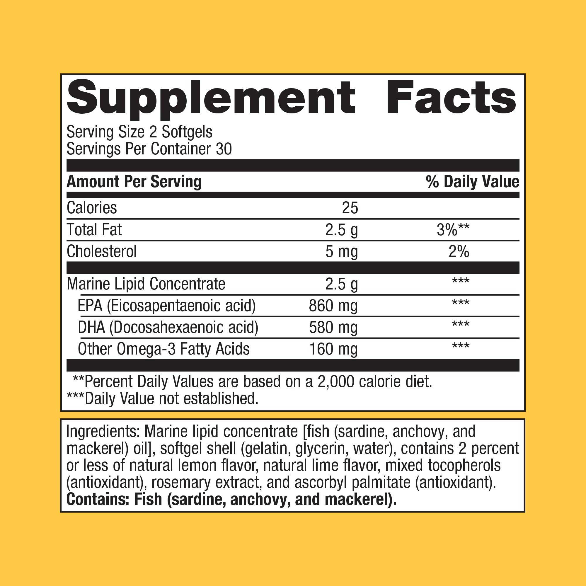Metagenics OmegaGenics Fish Oil EPA-DHA 720 mg Ingredients