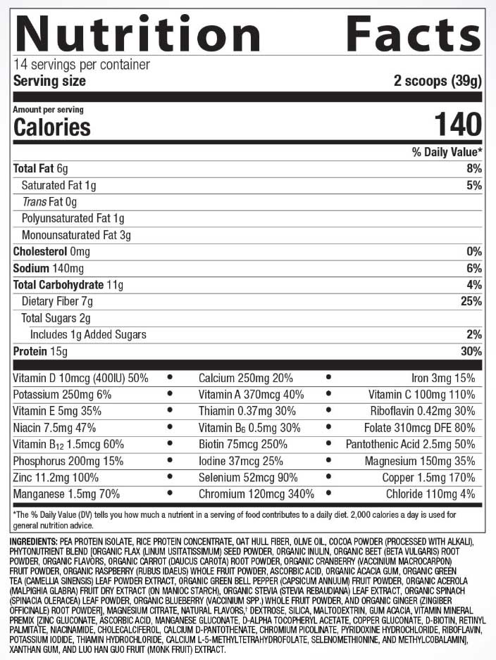 Metagenics Power Nutrition Shake Ingredients