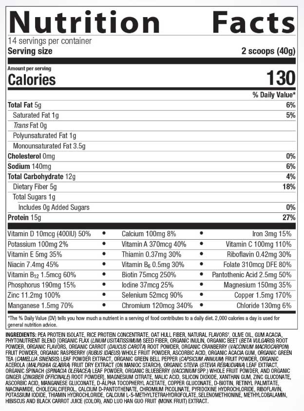 Metagenics Power Nutrition Shake Ingredients