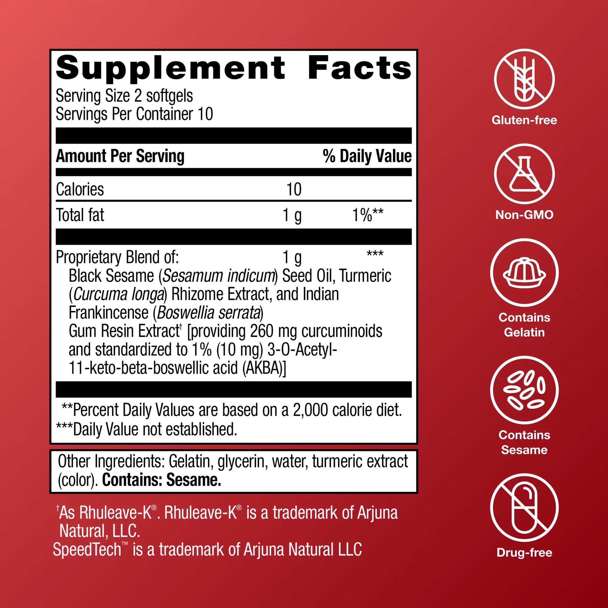 Metagenics Rapid Relief Ingredients
