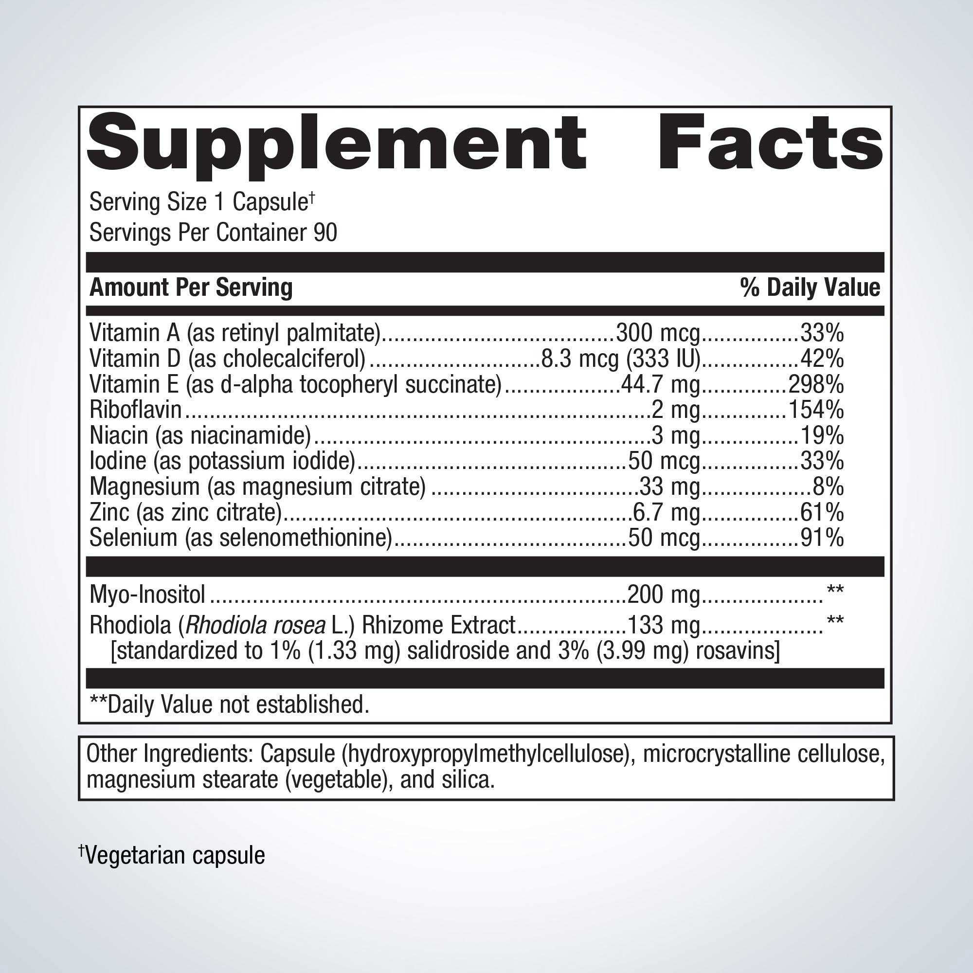 Metagenics Thyrosol Ingredients