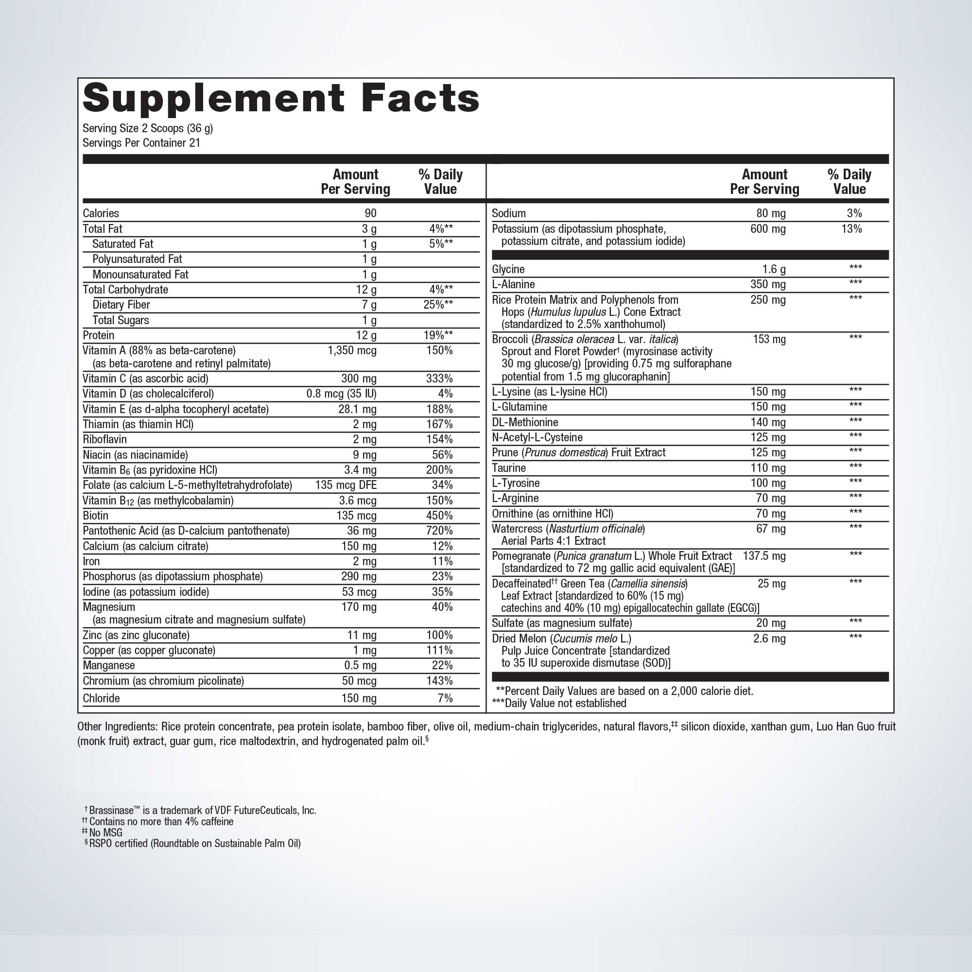 Metagenics UltraClear Renew Detox Powder Ingredients