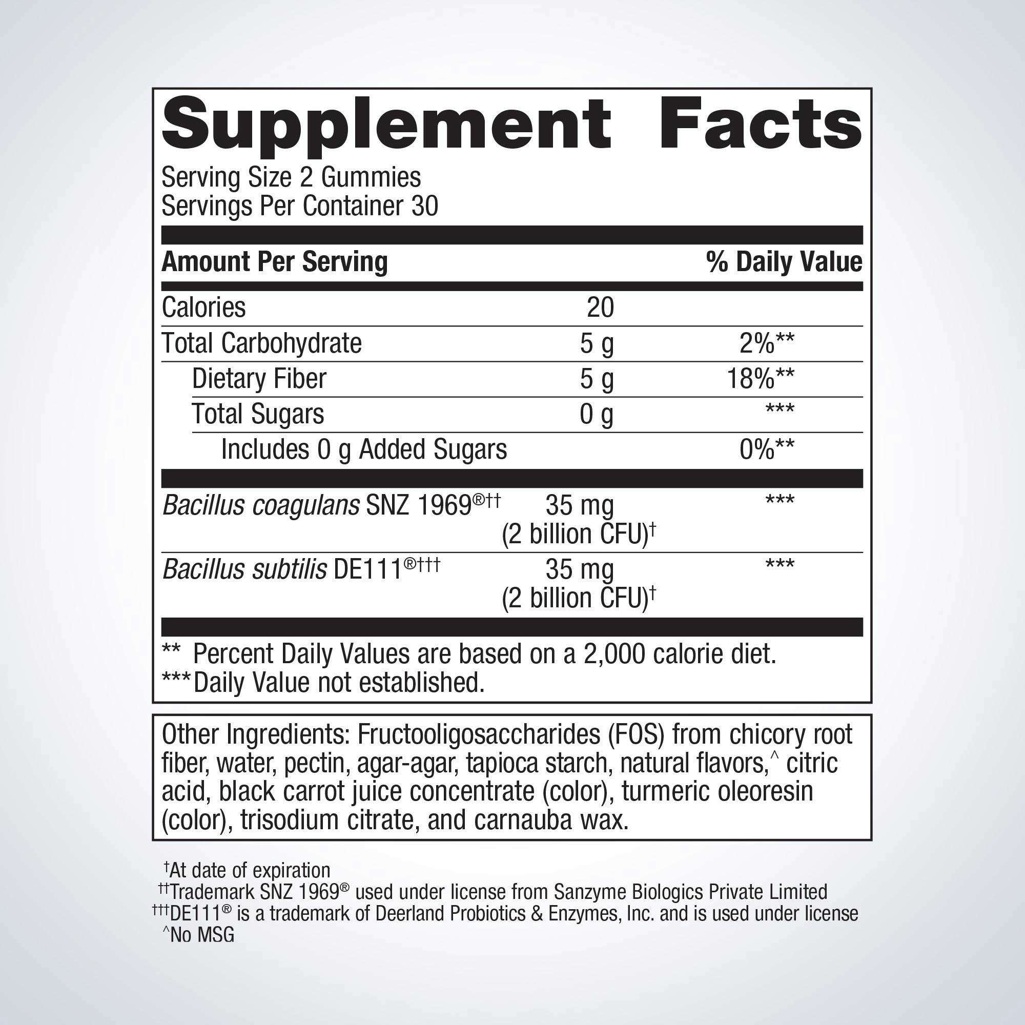 Metagenics UltraFlora 3-in-1 Daily Probiotic Ingredients