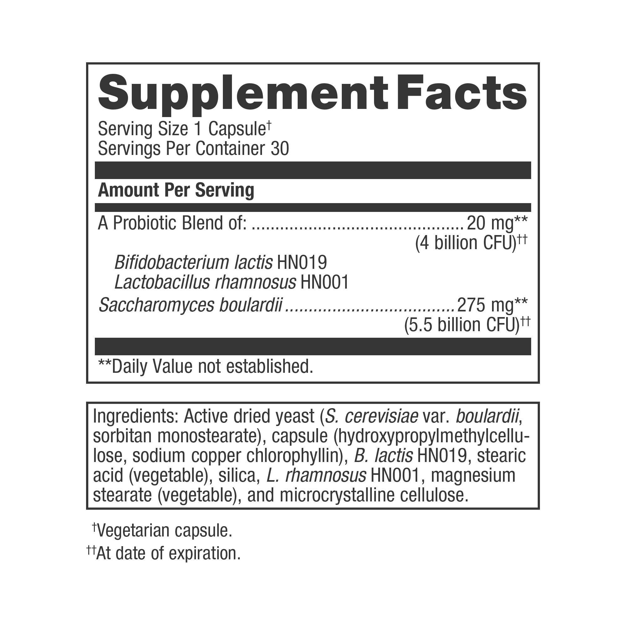 Metagenics UltraFlora Acute Care Probiotic Ingredients