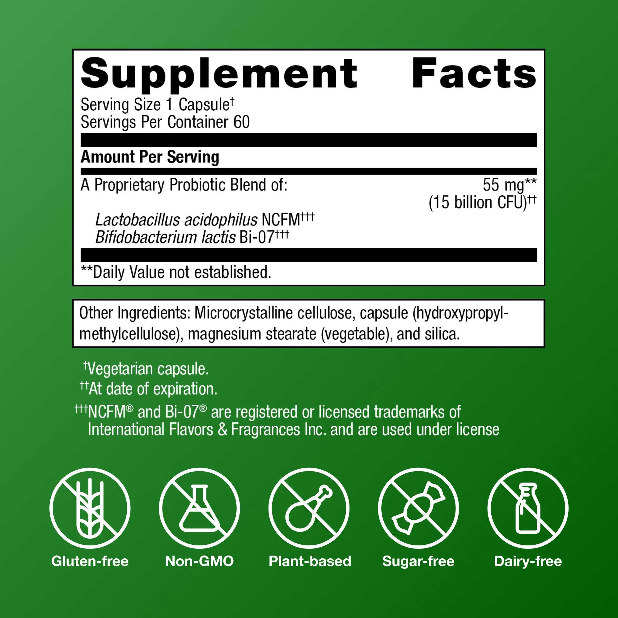 Metagenics UltraFlora Balance Probiotic Ingredients