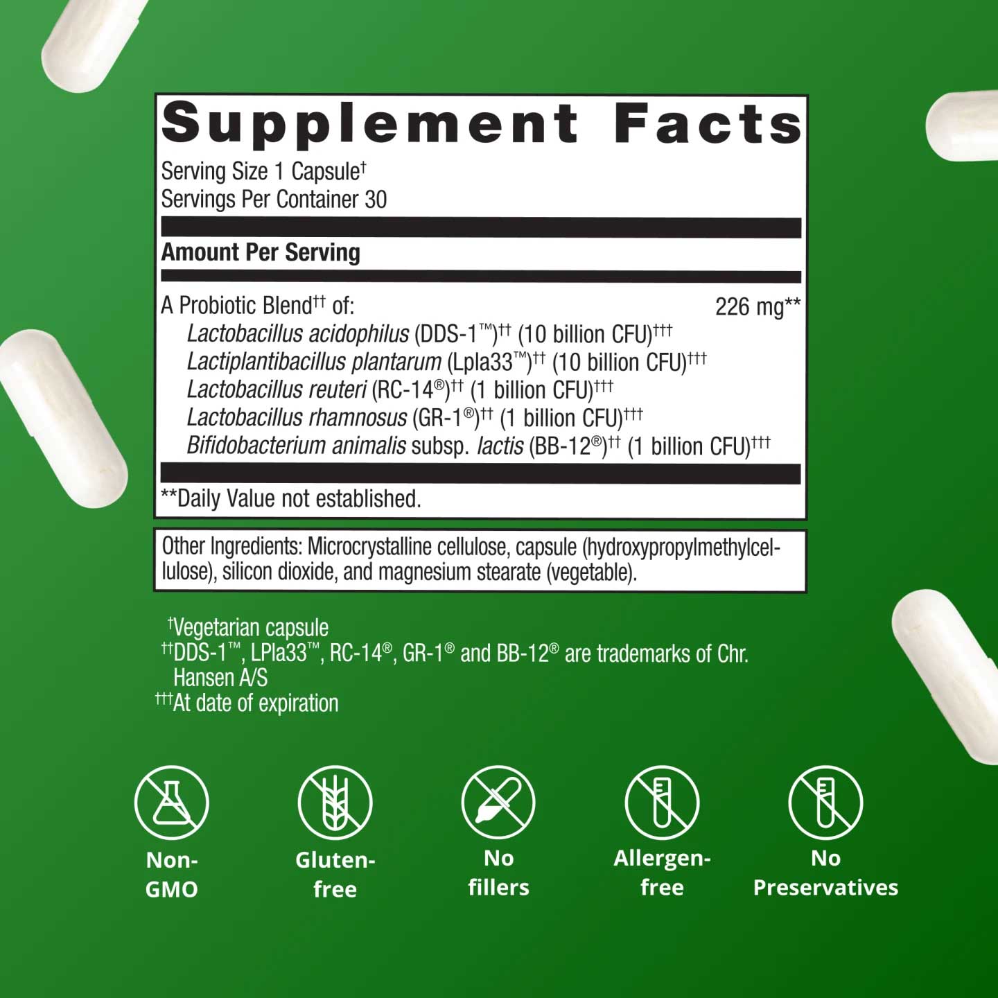 Metagenics UltraFlora Complete Women's Probiotic Ingredients