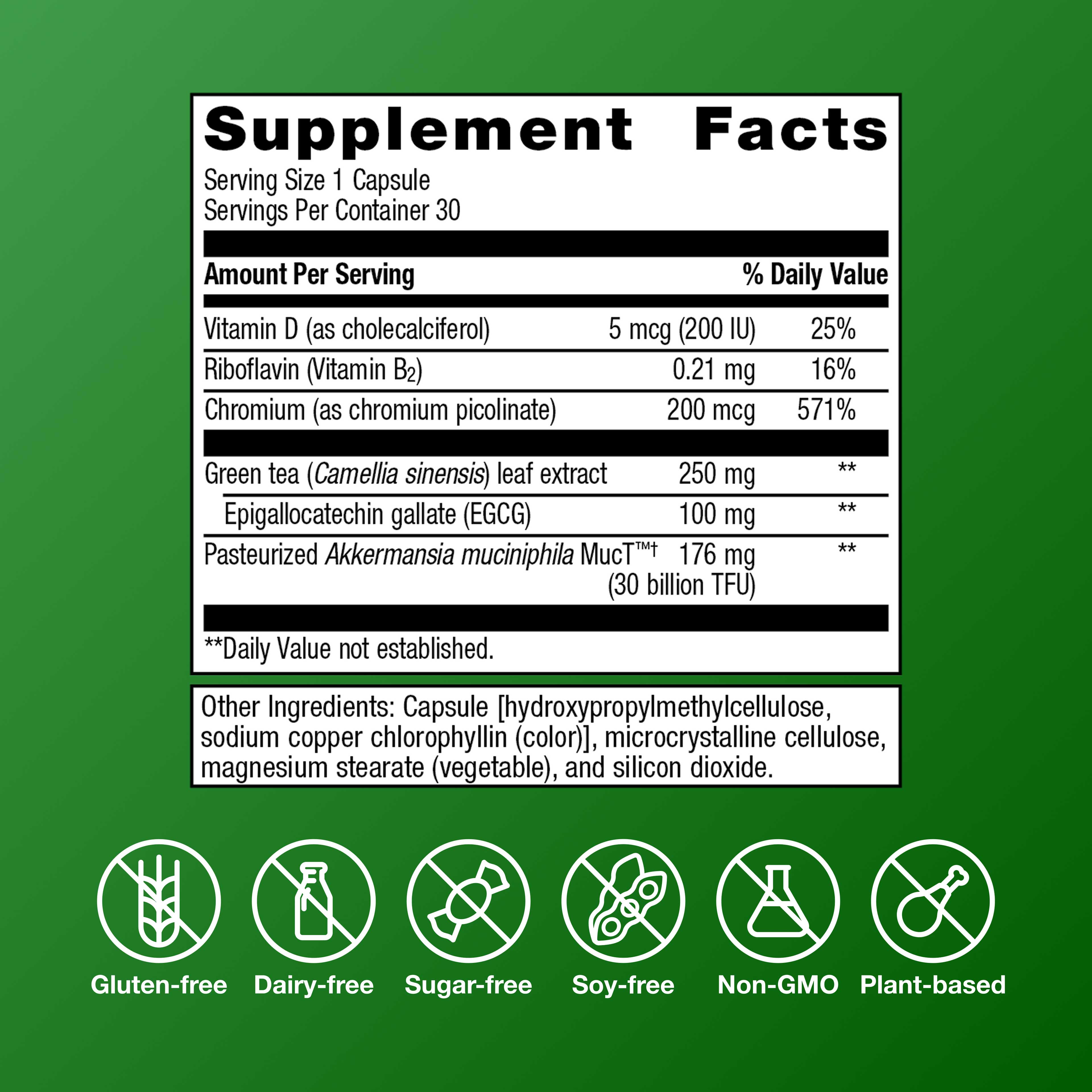 Metagenics UltraFlora Healthy Weight with Akkermansia Ingredients
