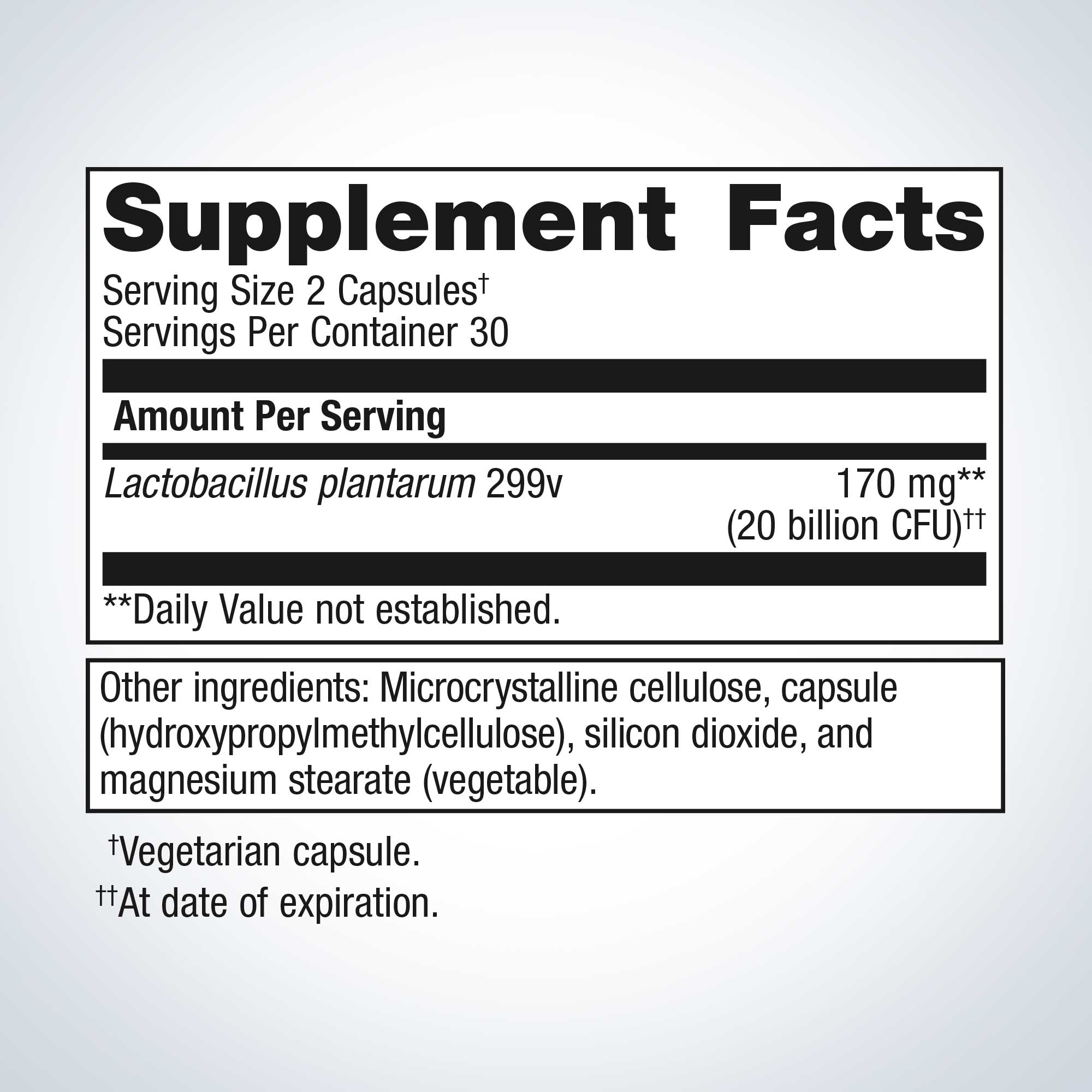 Metagenics UltraFlora Intensive Care Probiotic Ingredients