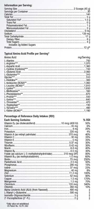 Metagenics UltraGI Replenish® Ingredients