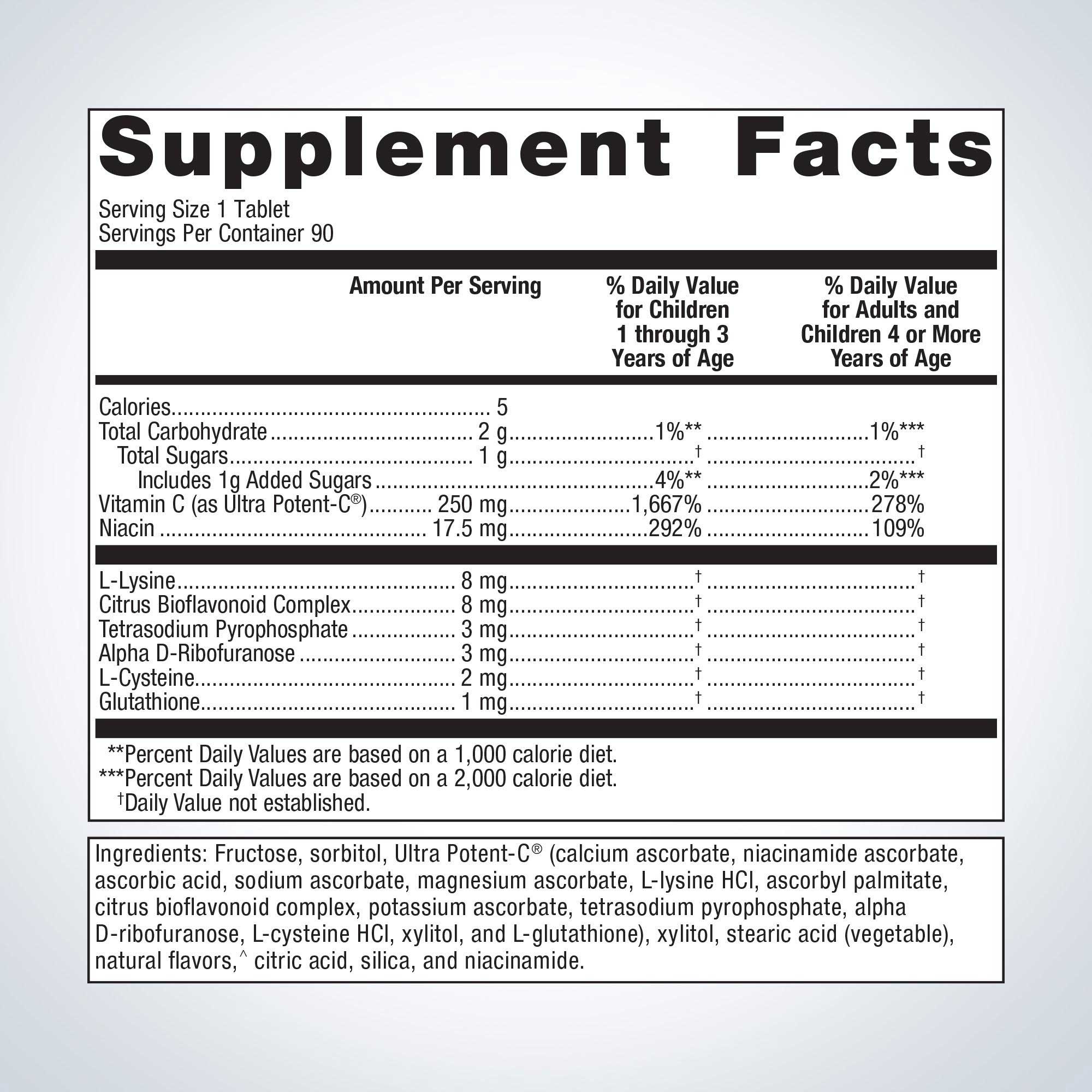 Metagenics Ultra Potent-C Vitamin C Ingredients