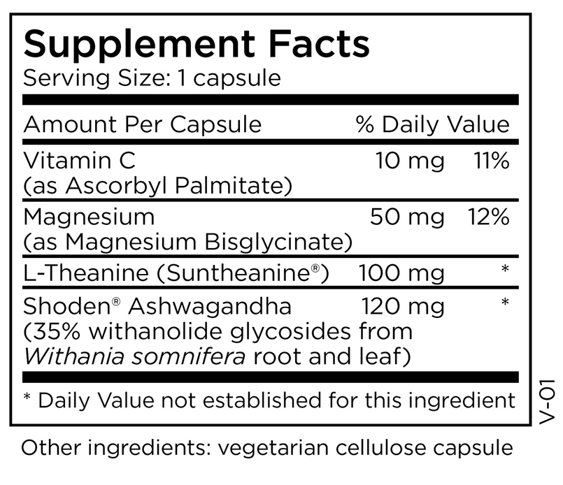 MethylPro Ashwagandha Complex Ingredients