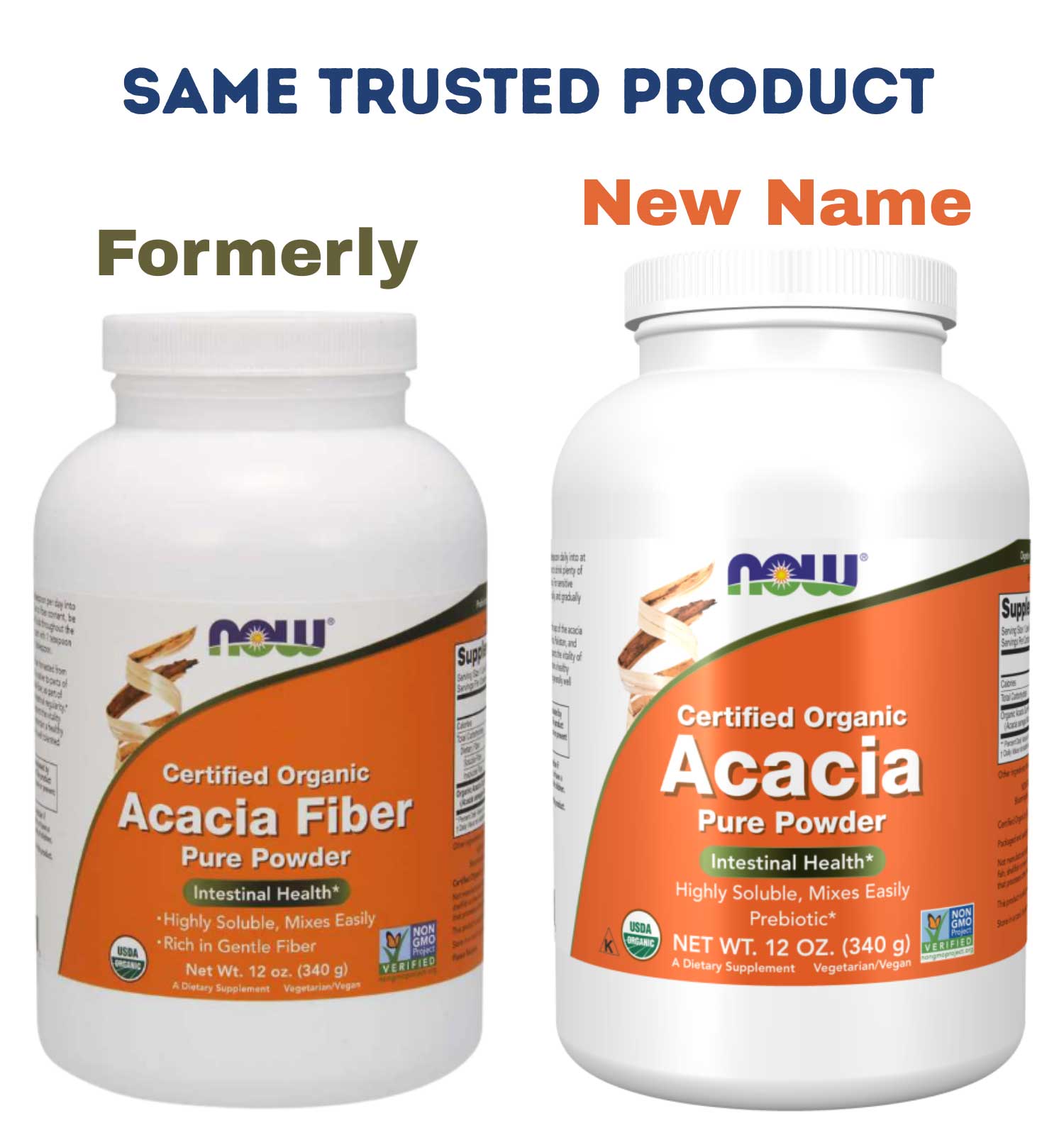 NOW Acacia Pure Powder New Look