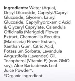 NOW Baby Gentle Shampoo & Wash Ingredients
