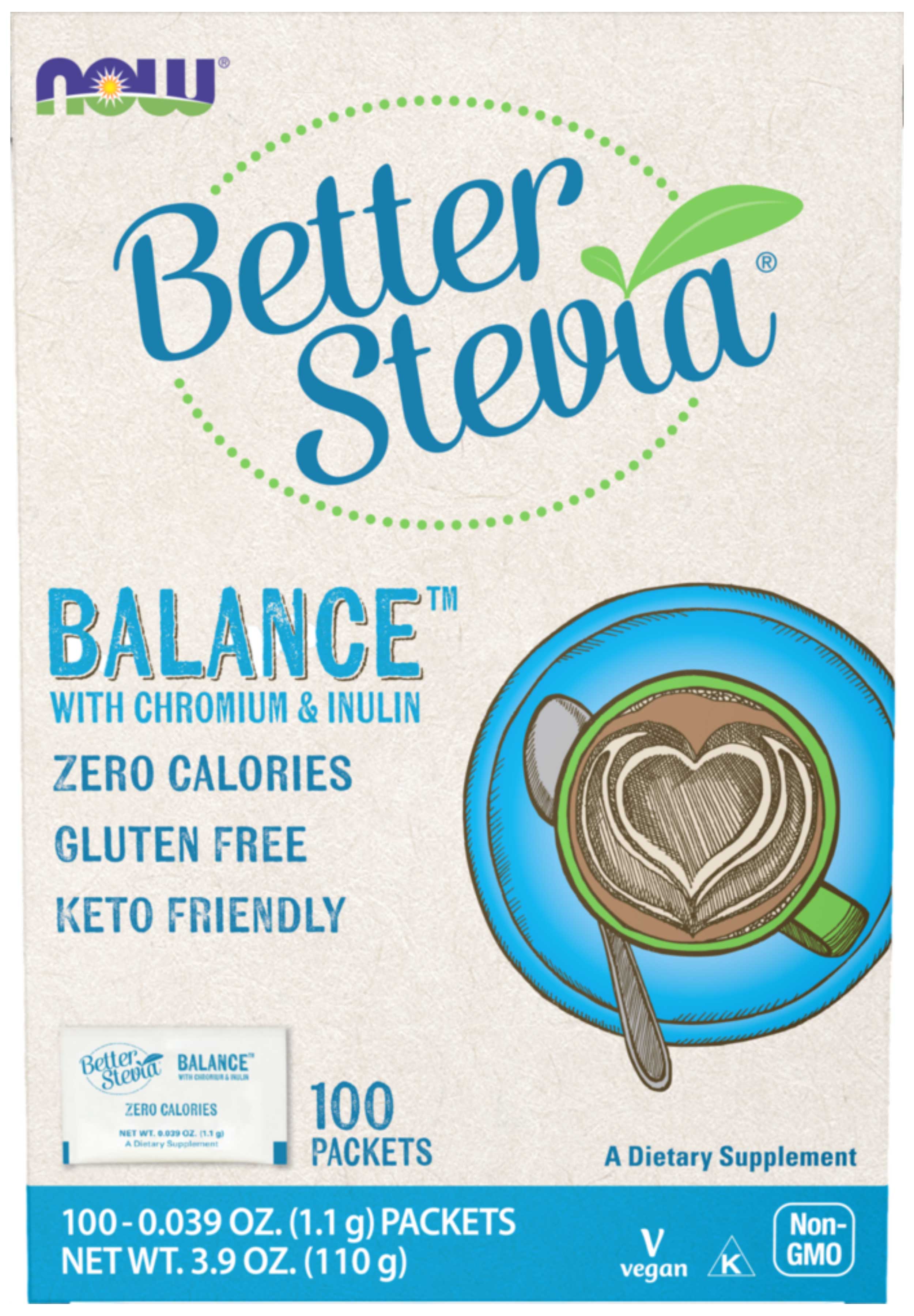NOW Better Stevia® Balance with Chromium & Inulin