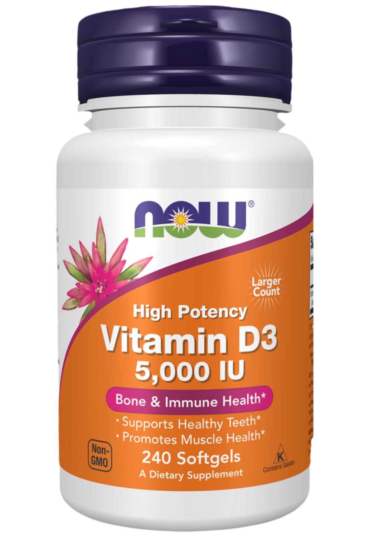 NOW Vitamin D3 5,000 IU High Potency